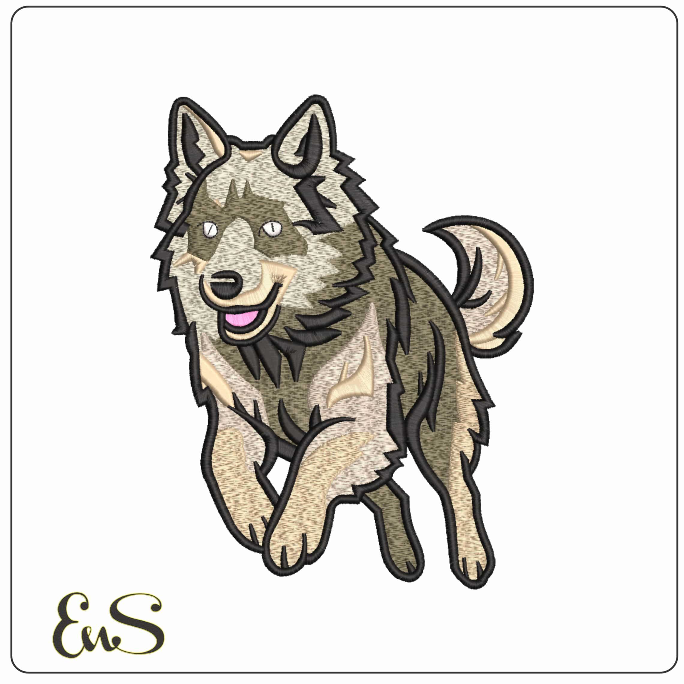 Dog Running  - Elegant embroidery design file-instant download