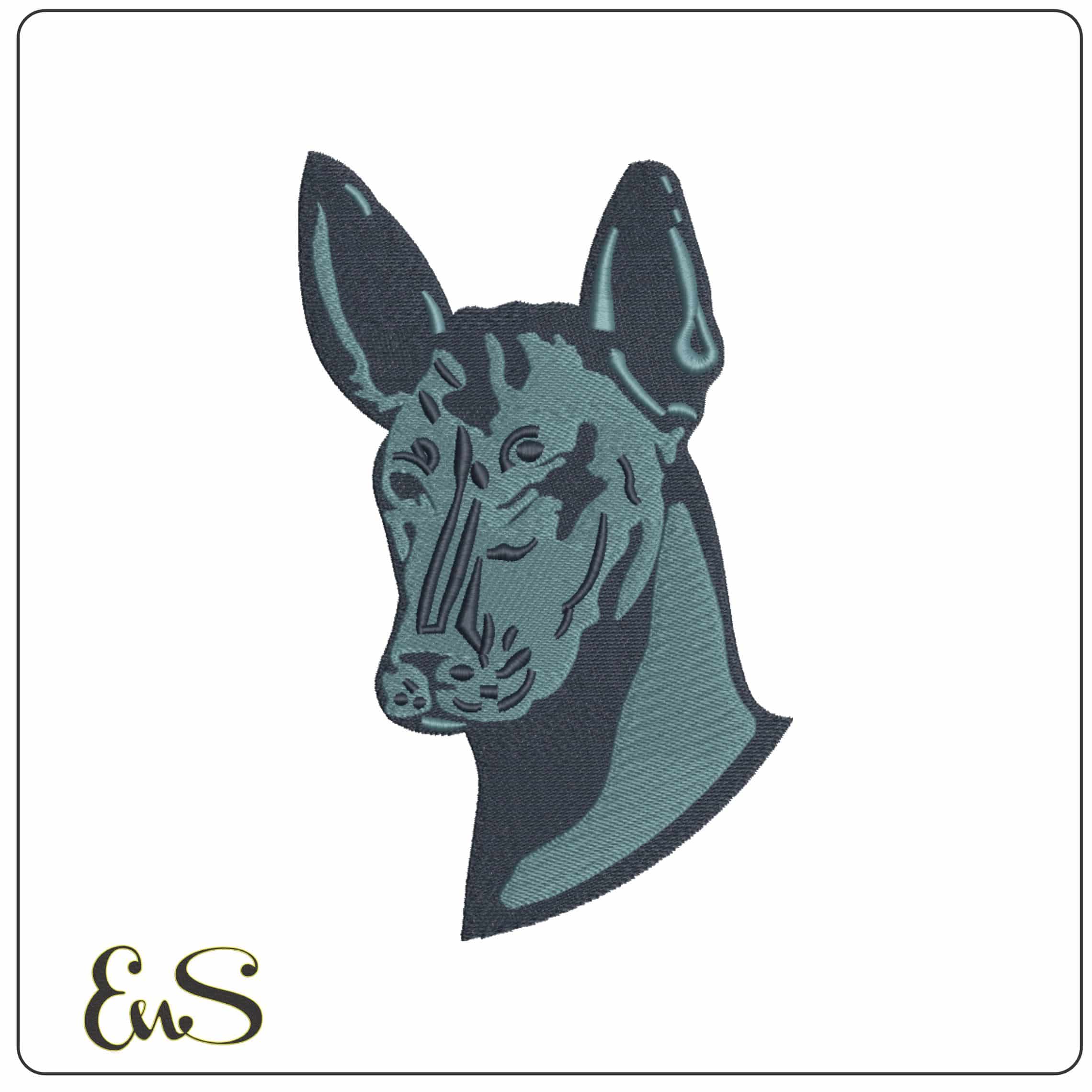 Doberman Head  - Elegant embroidery design file-instant download