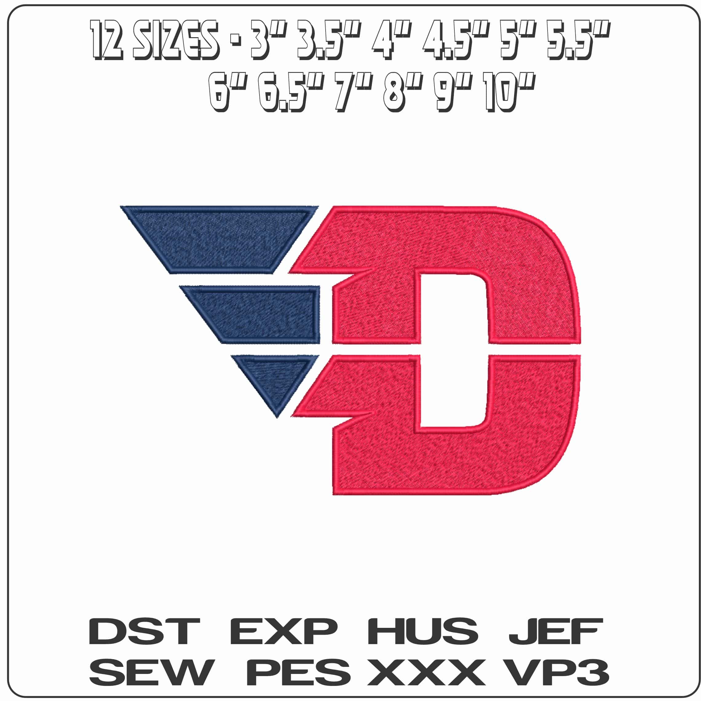 Dayton Flyers 2014 University of Dayton College  - Elegant embroidery design file-instant download — view 2