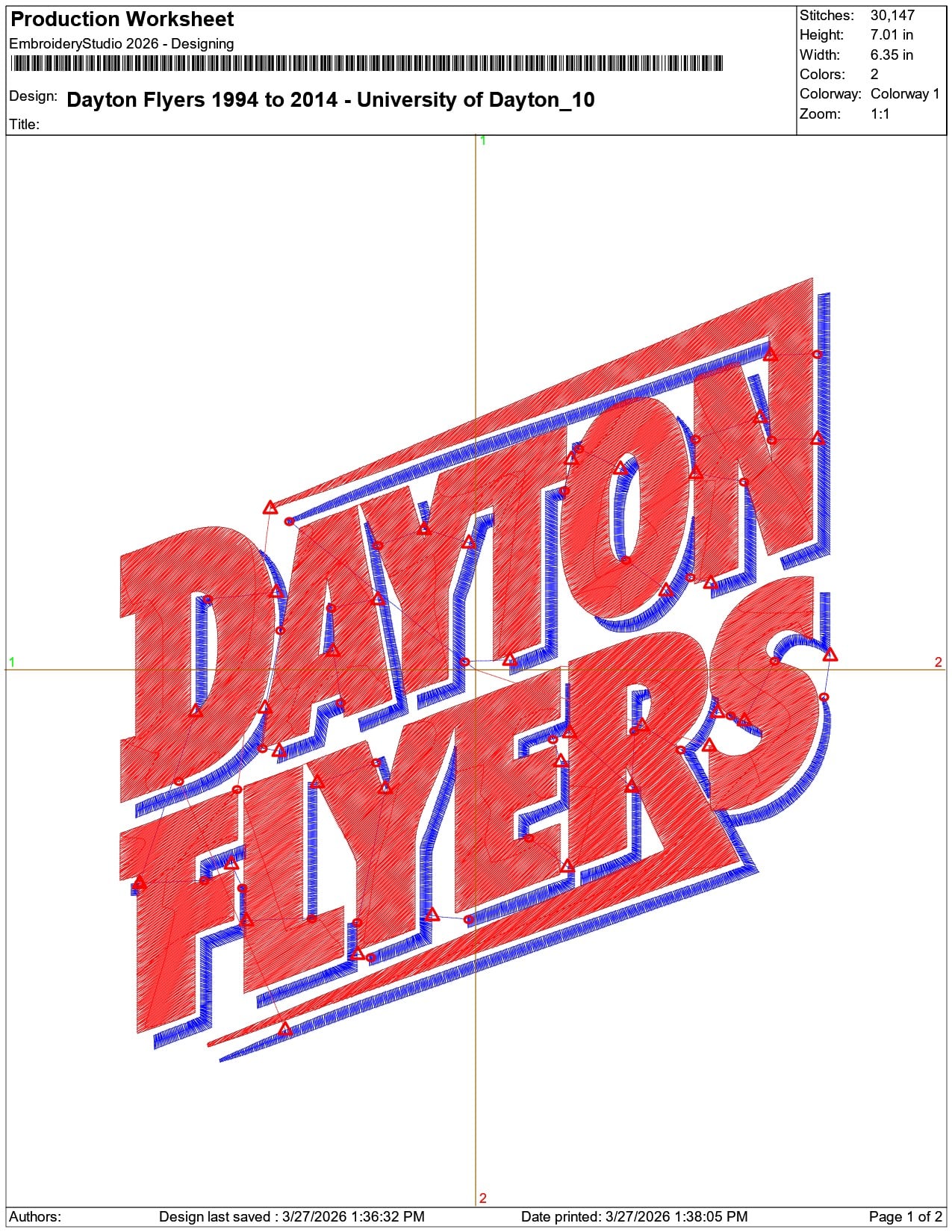 Dayton Flyers 1994 to 2014 University of Dayton  - Elegant embroidery design file-instant download — view 3