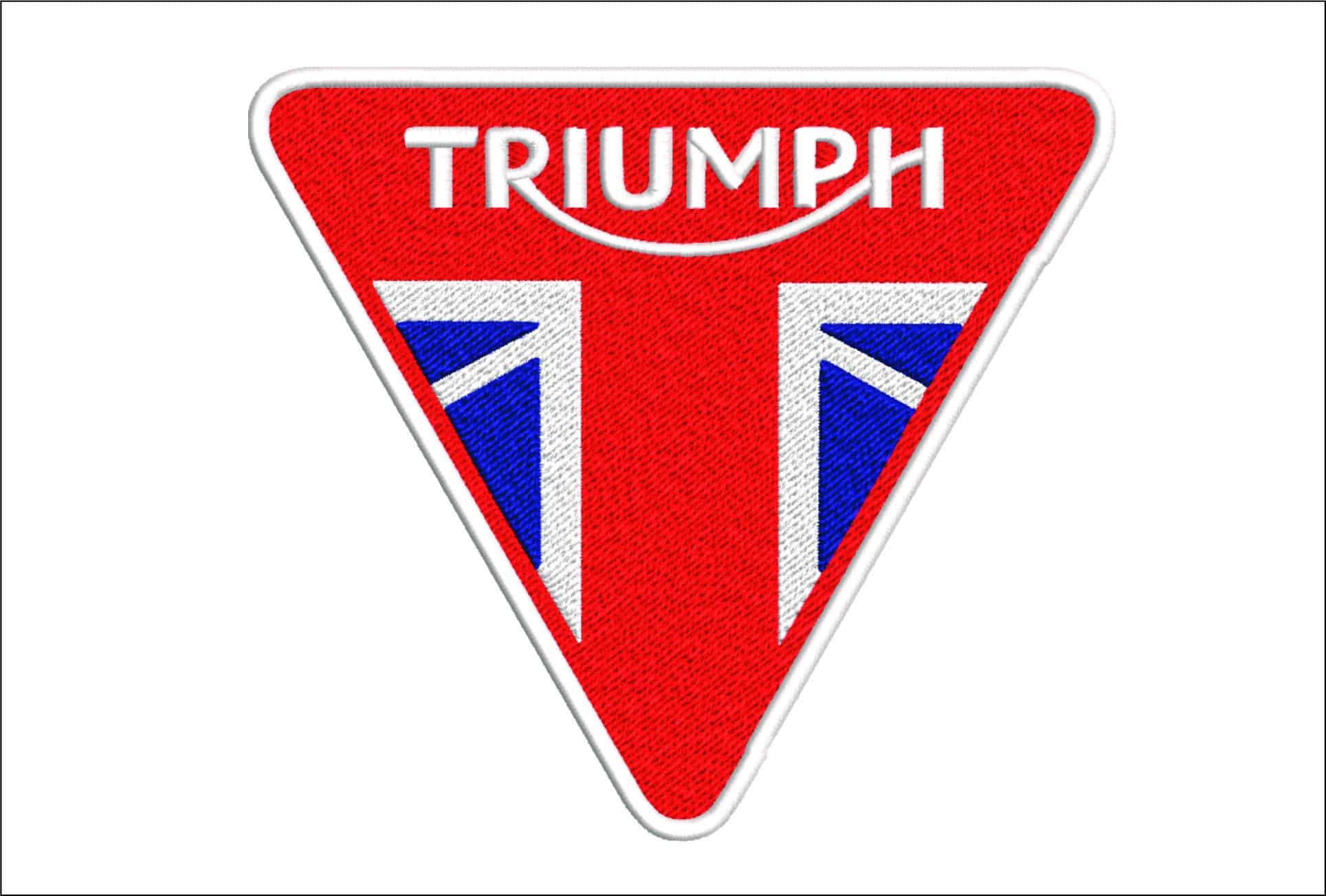 Triumph Motorbike Logo embroidery design - Color Triumph group design machine pattern Bike Company embroidery file instant download