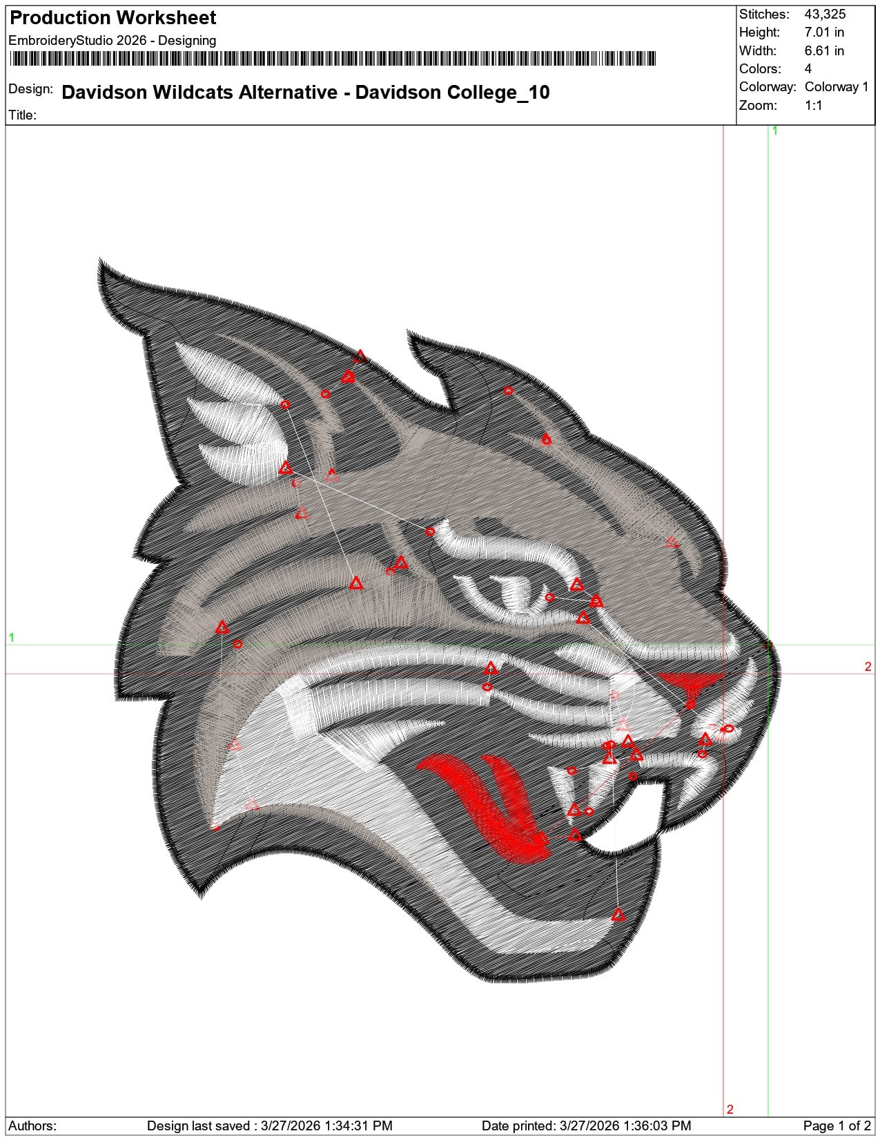 Davidson Wildcats Alternative Davidson College  - Elegant embroidery design file-instant download — view 3