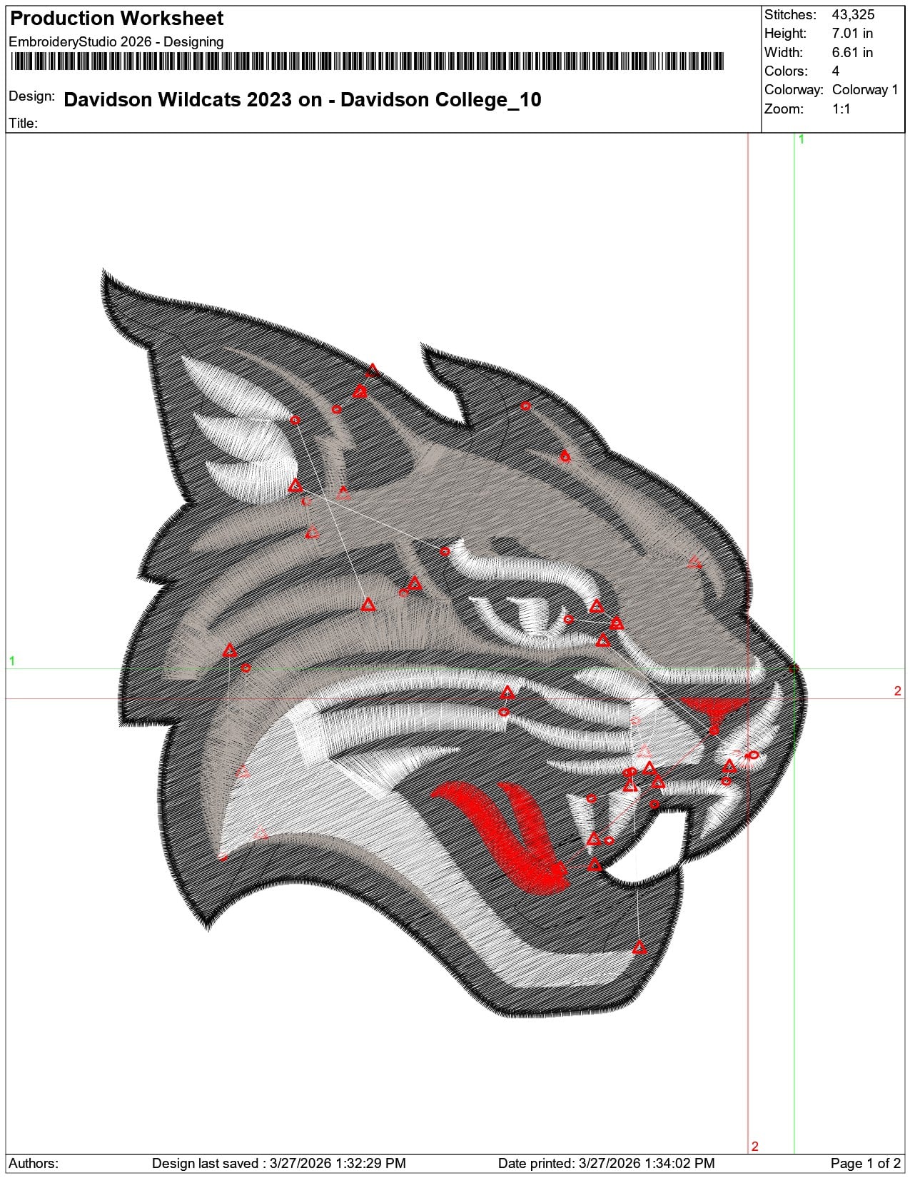 Davidson Wildcats 2023 on Davidson College  - Elegant embroidery design file-instant download — view 3