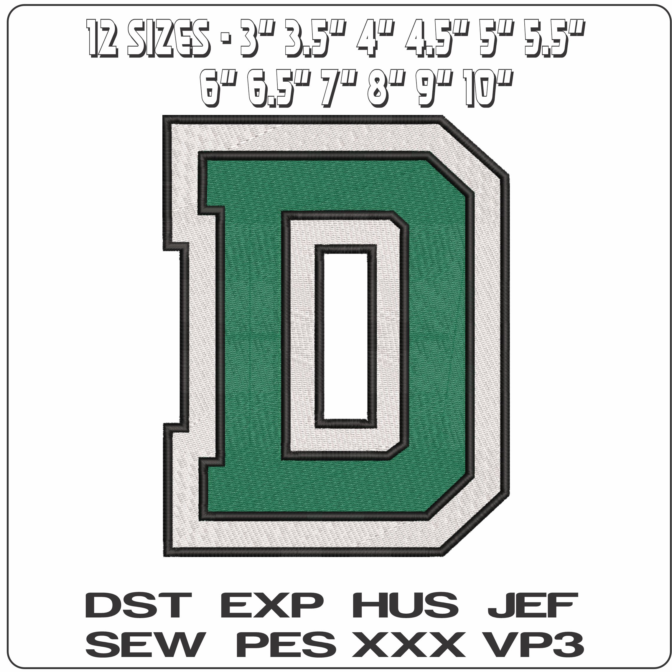 Dartmouth Big Green 2019 on Dartmouth College  - Elegant embroidery design file-instant download — view 2