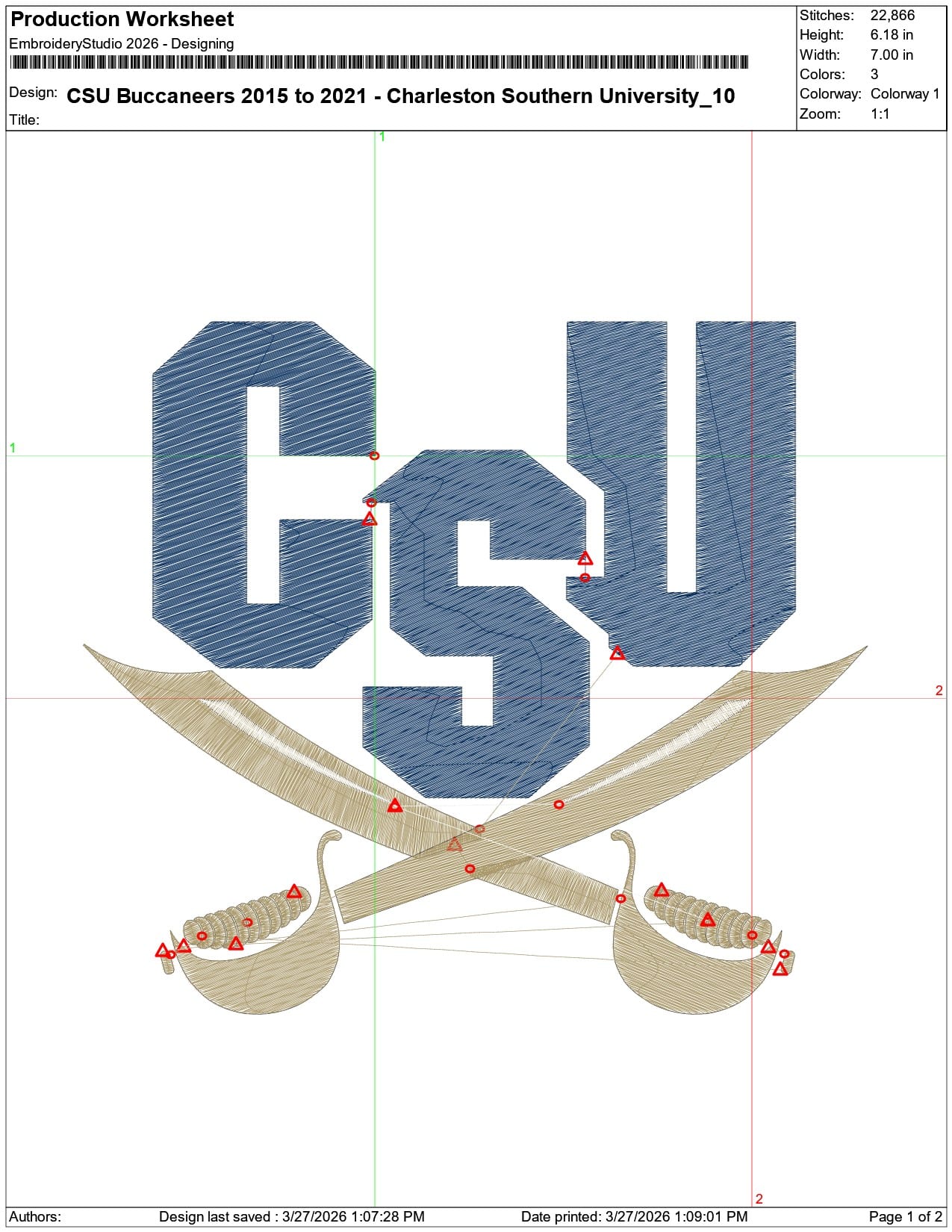 CSU Buccaneers 2015 to 2021 Charleston Southern University  - Elegant embroidery design file-instant download — view 3
