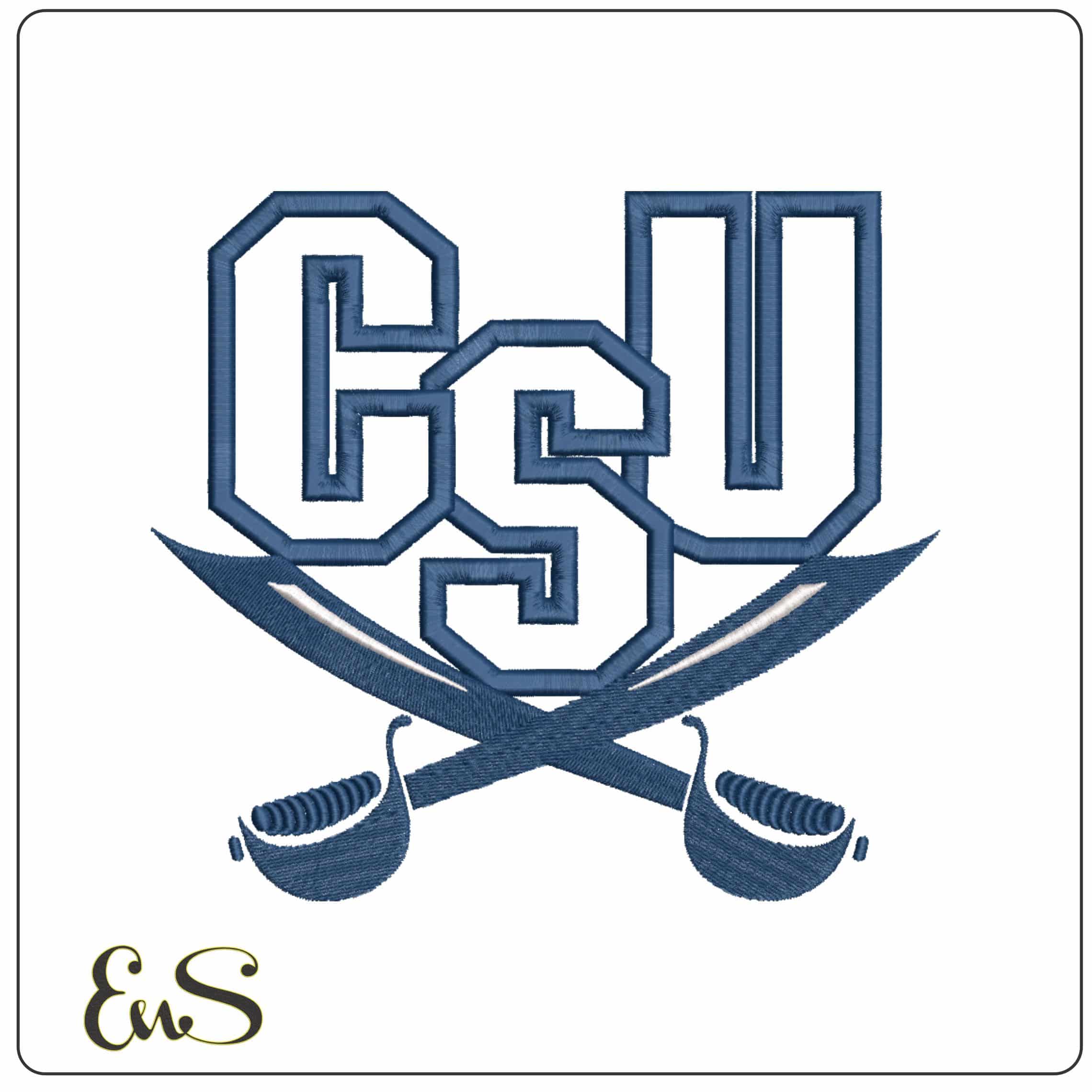 CSU Buccaneers 2004 to 2015 Charleston Southern University  - Elegant embroidery design file-instant download