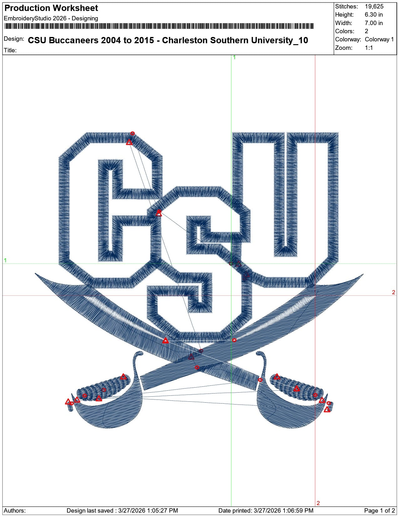 CSU Buccaneers 2004 to 2015 Charleston Southern University  - Elegant embroidery design file-instant download — view 3
