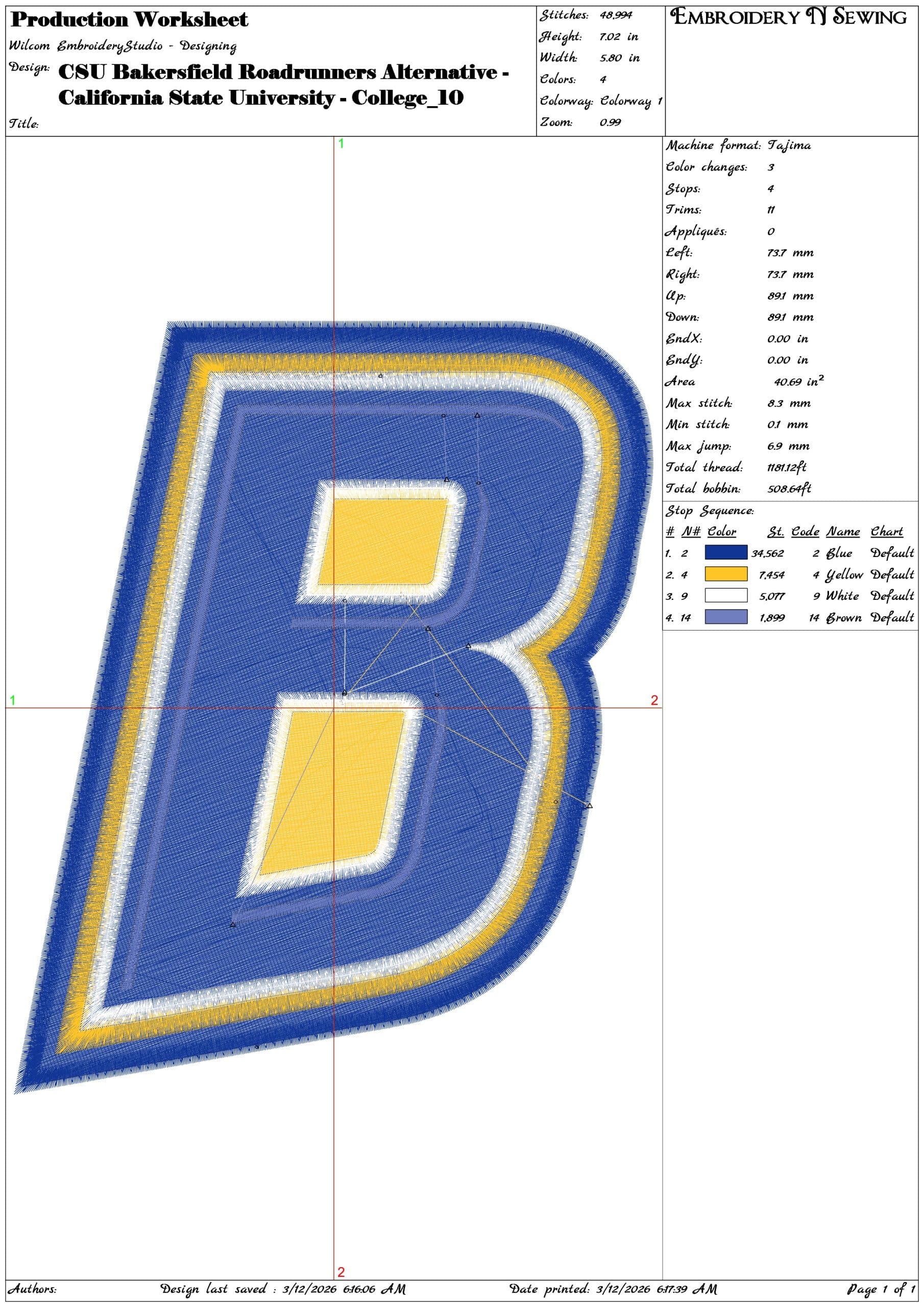 CSU Bakersfield Roadrunners Alternative California  University  - Elegant embroidery design file-instant download — view 3