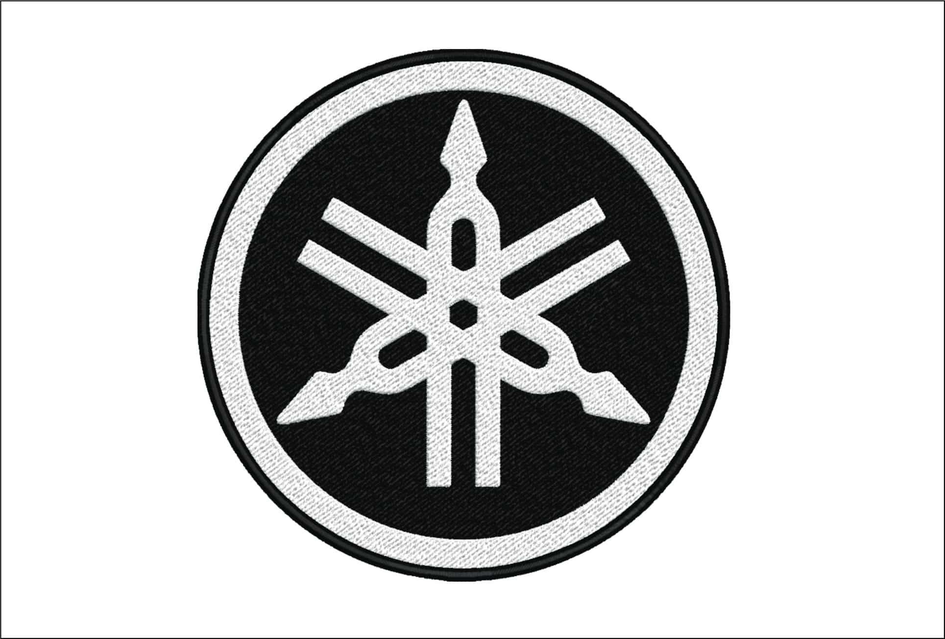 Yamaha Motorbike Logo embroidery design - Yamaha group design machine pattern Bike Company embroidery file instant download in a frame