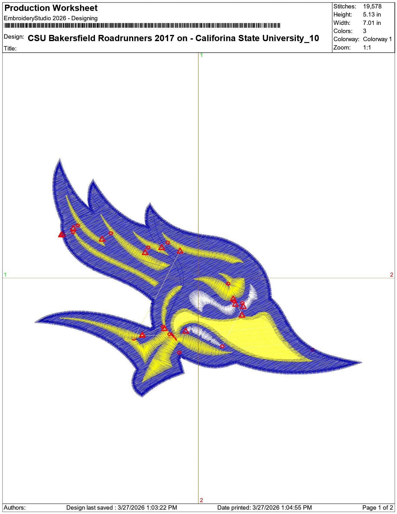 CSU Bakersfield Roadrunners 2017 on California  University  - Elegant embroidery design file-instant download — view 3