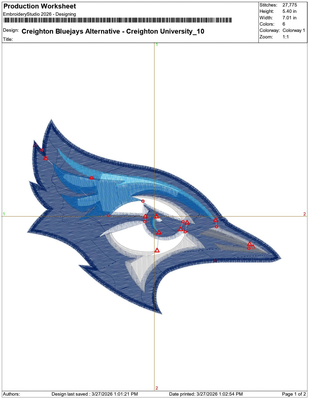 Creighton Bluejays Alternative Creighton University  - Elegant embroidery design file-instant download — view 3