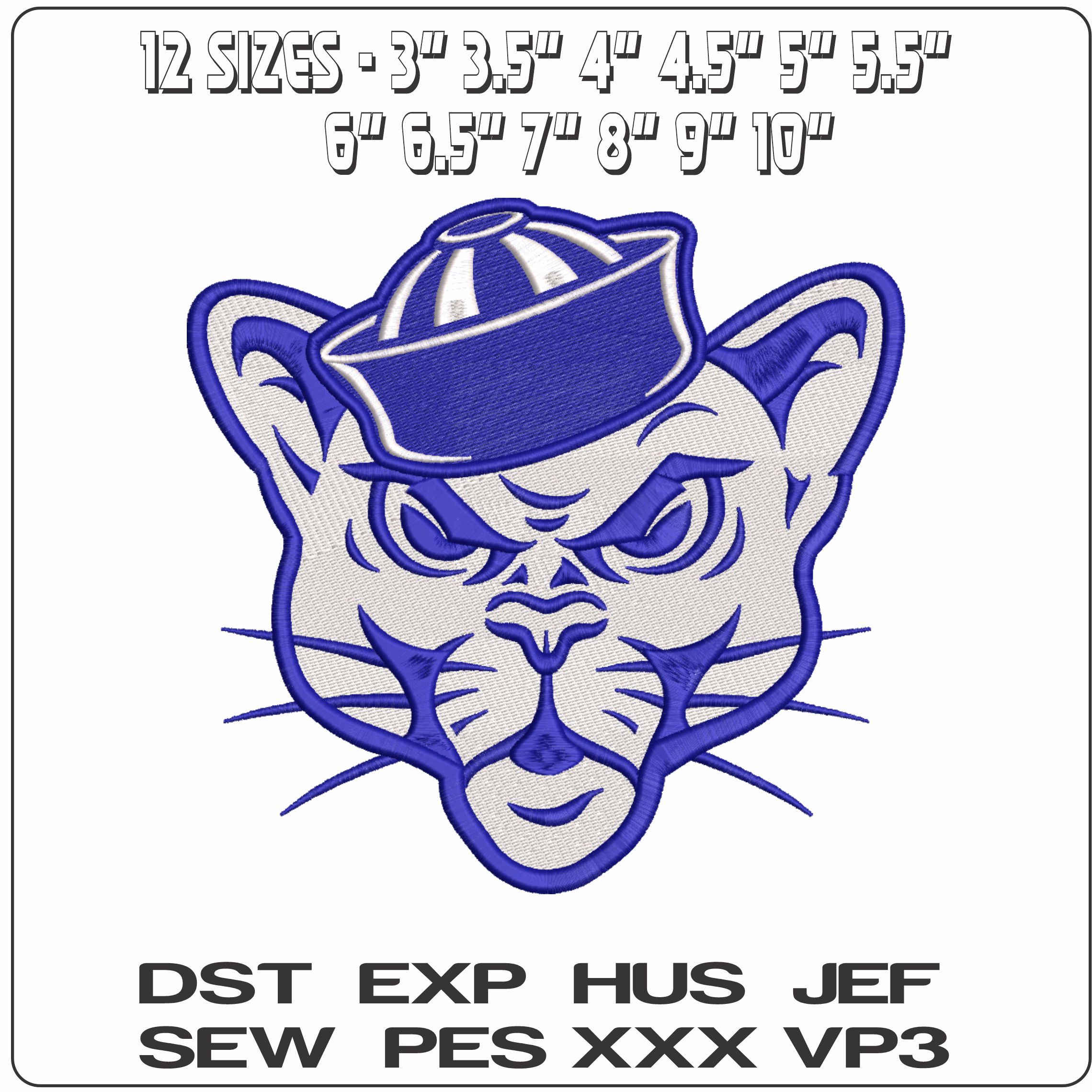 Creighton Bluejays 1990 to 1998 Creighton University  - Elegant embroidery design file-instant download — view 2