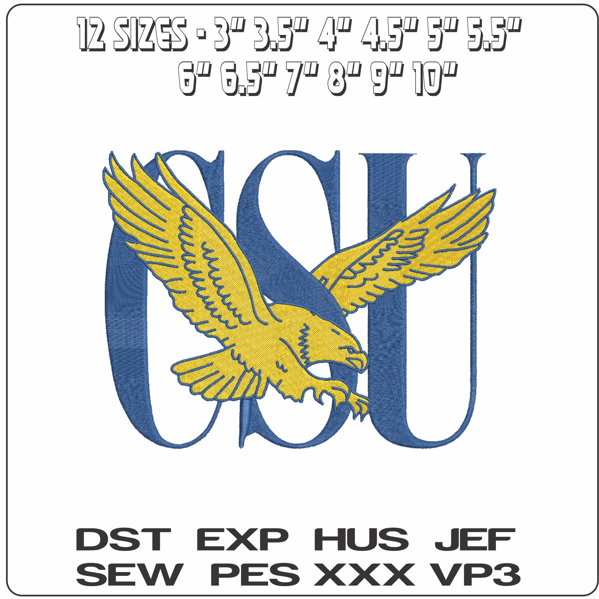 Coppin State Eagles 1988 to 2017 Coppin State University  - Elegant embroidery design file-instant download — view 2