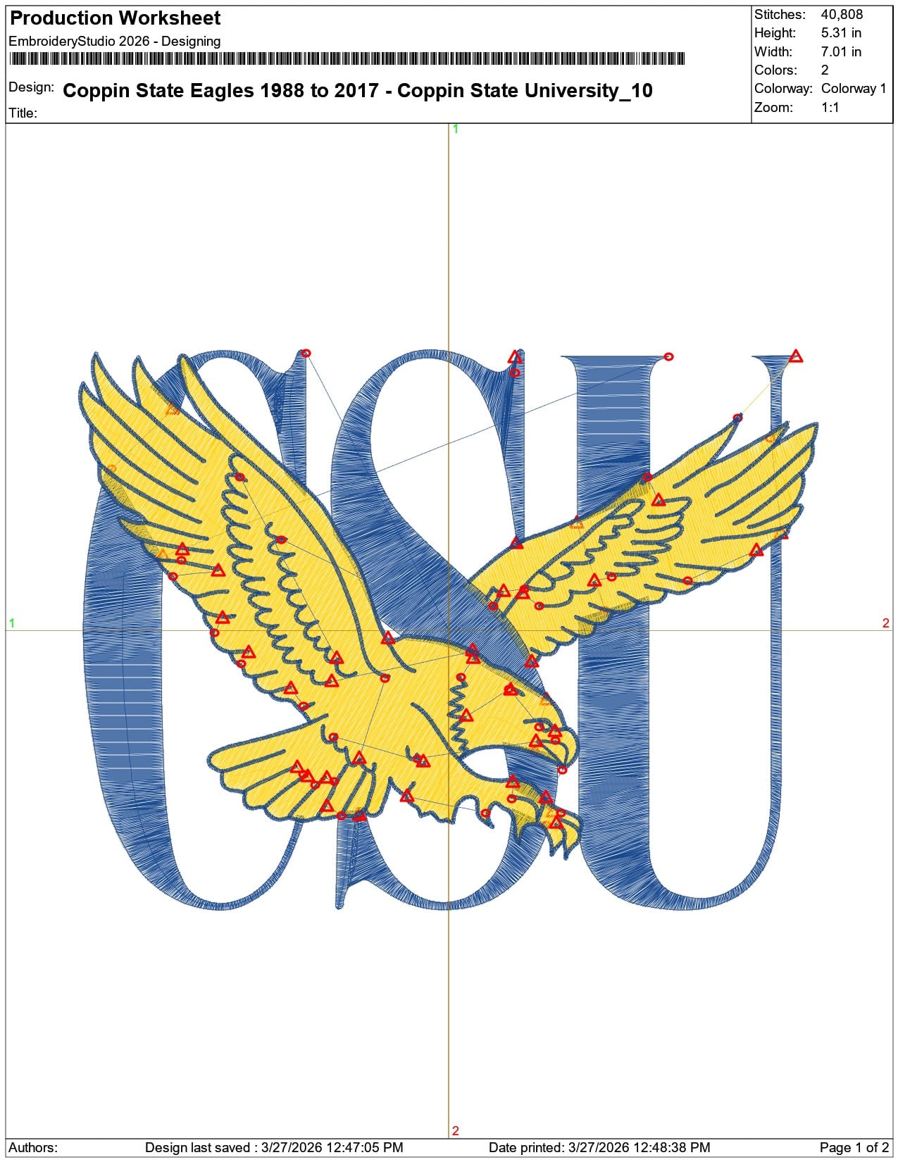 Coppin State Eagles 1988 to 2017 Coppin State University  - Elegant embroidery design file-instant download — view 3