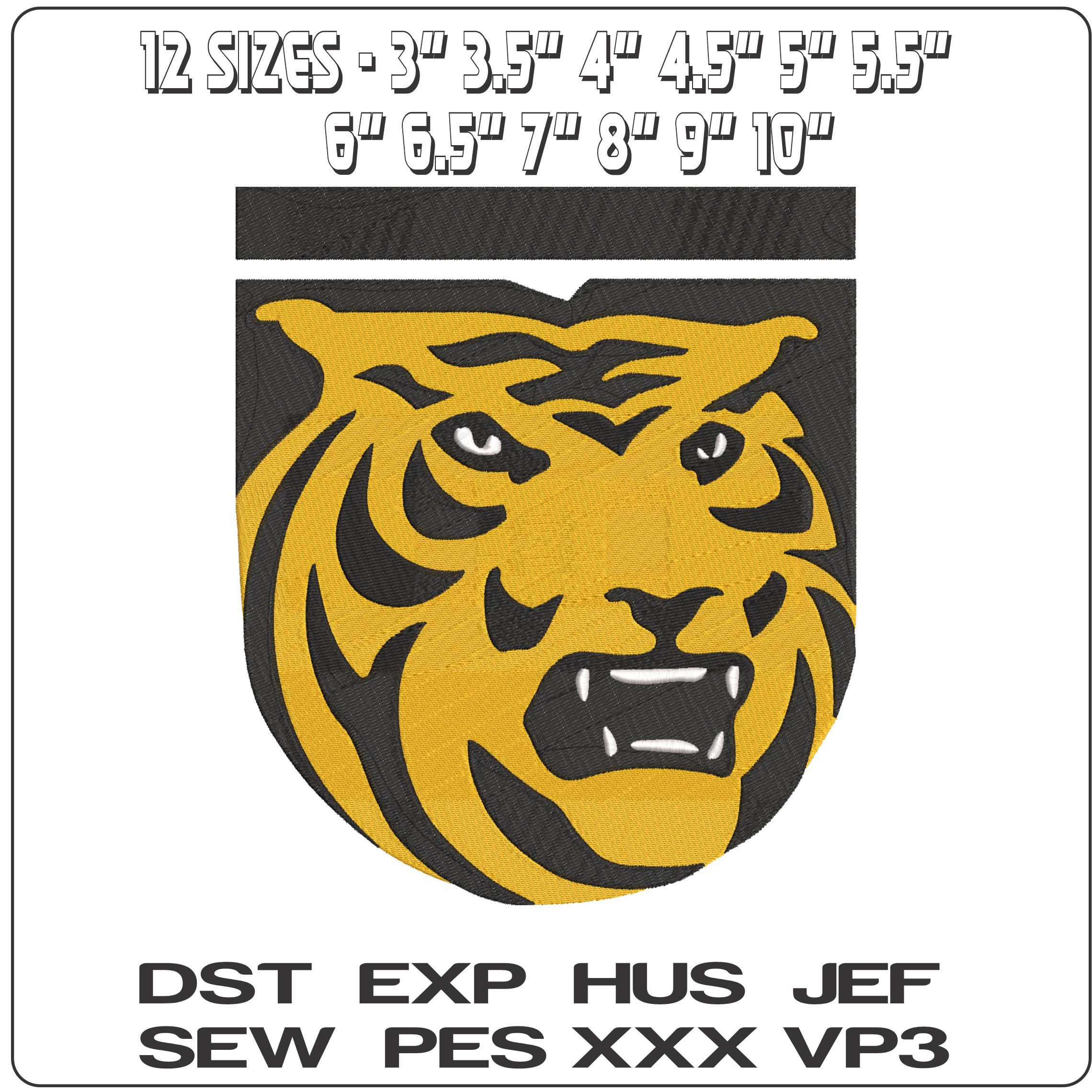 Colorado College Tigers 1978 to 2019 Colorado College  - Elegant embroidery design file-instant download — view 2