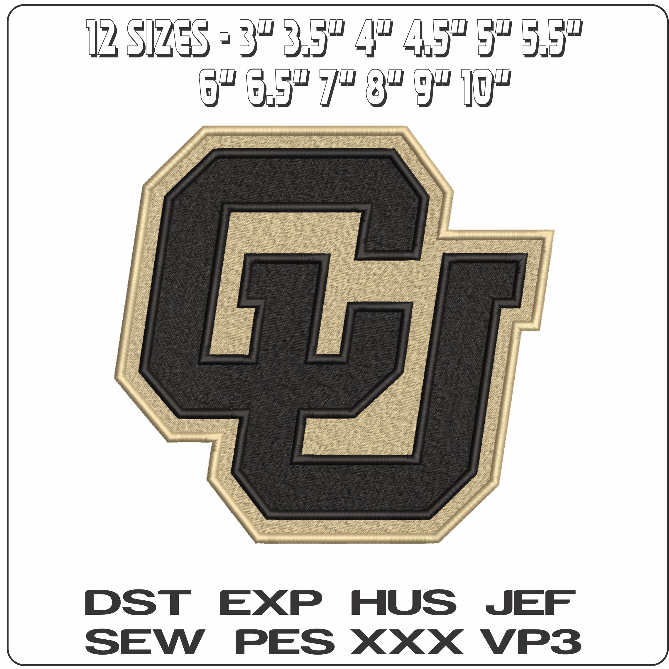 Colorado Buffaloes Alternative University of Colorado College  - Elegant embroidery design file-instant download — view 2