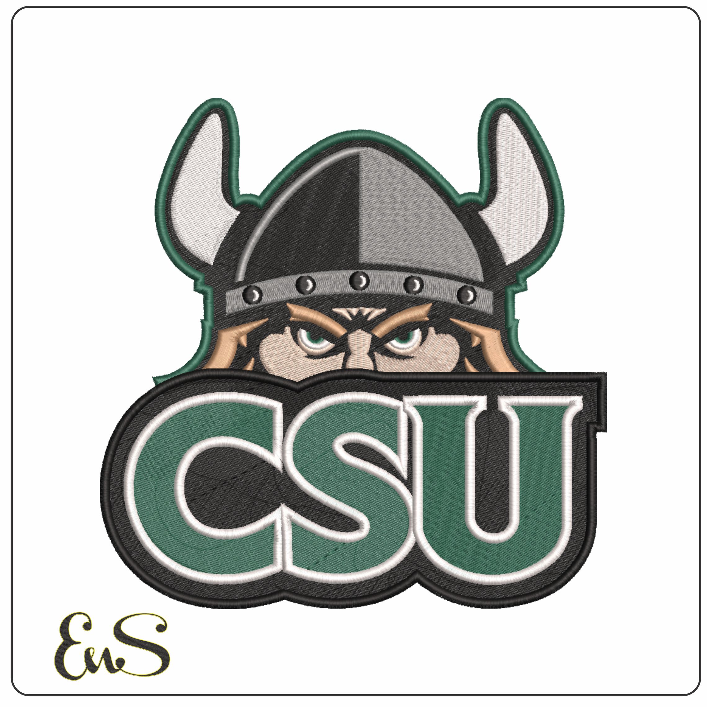 Cleveland State Vikings Alternative University  - Elegant embroidery design file-instant download