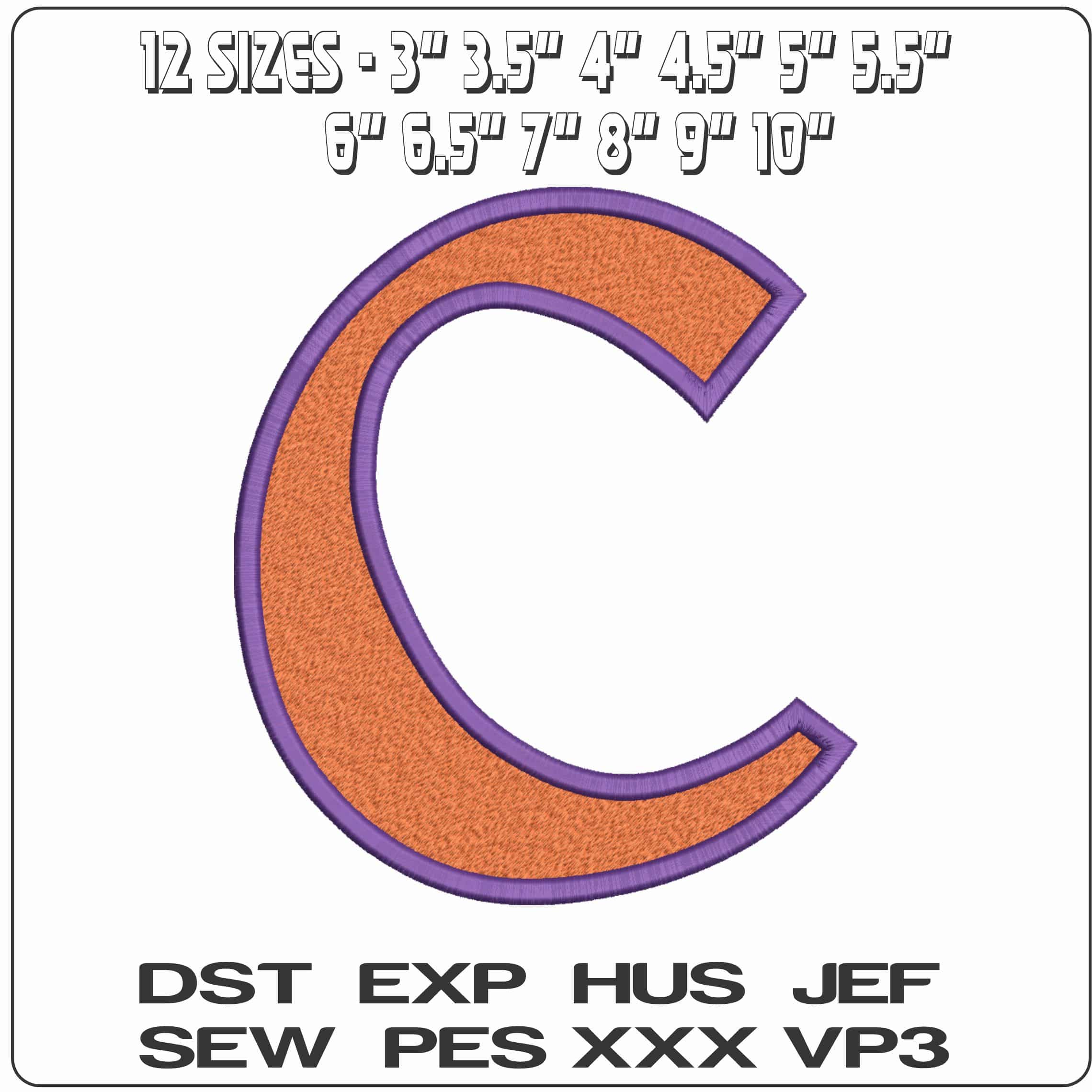 Clemson Tiger Alternative Clemson University College  - Elegant embroidery design file-instant download — view 2