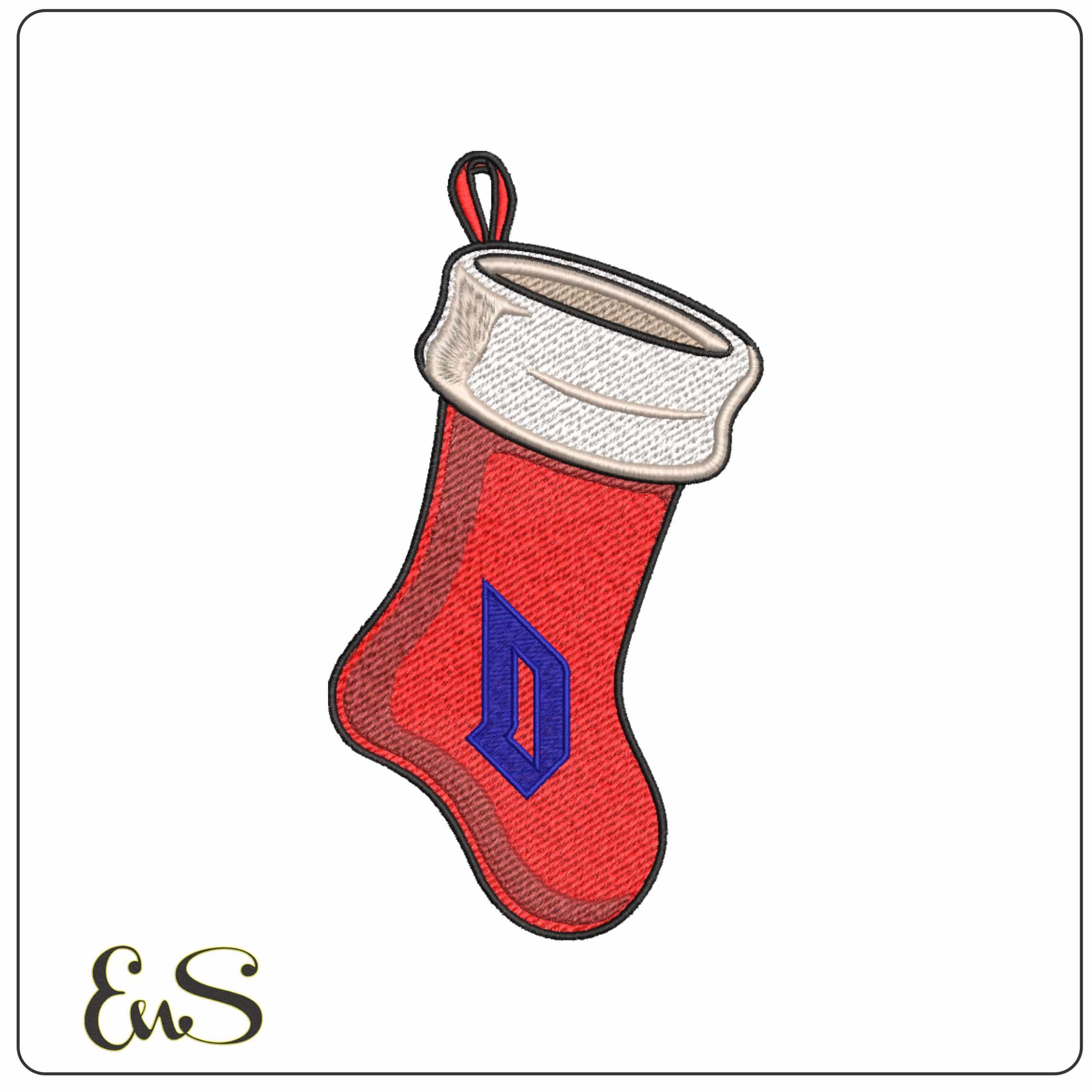 Christmas Stocking Duquesne Dukes 2019 University    - Elegant embroidery design file-instant download