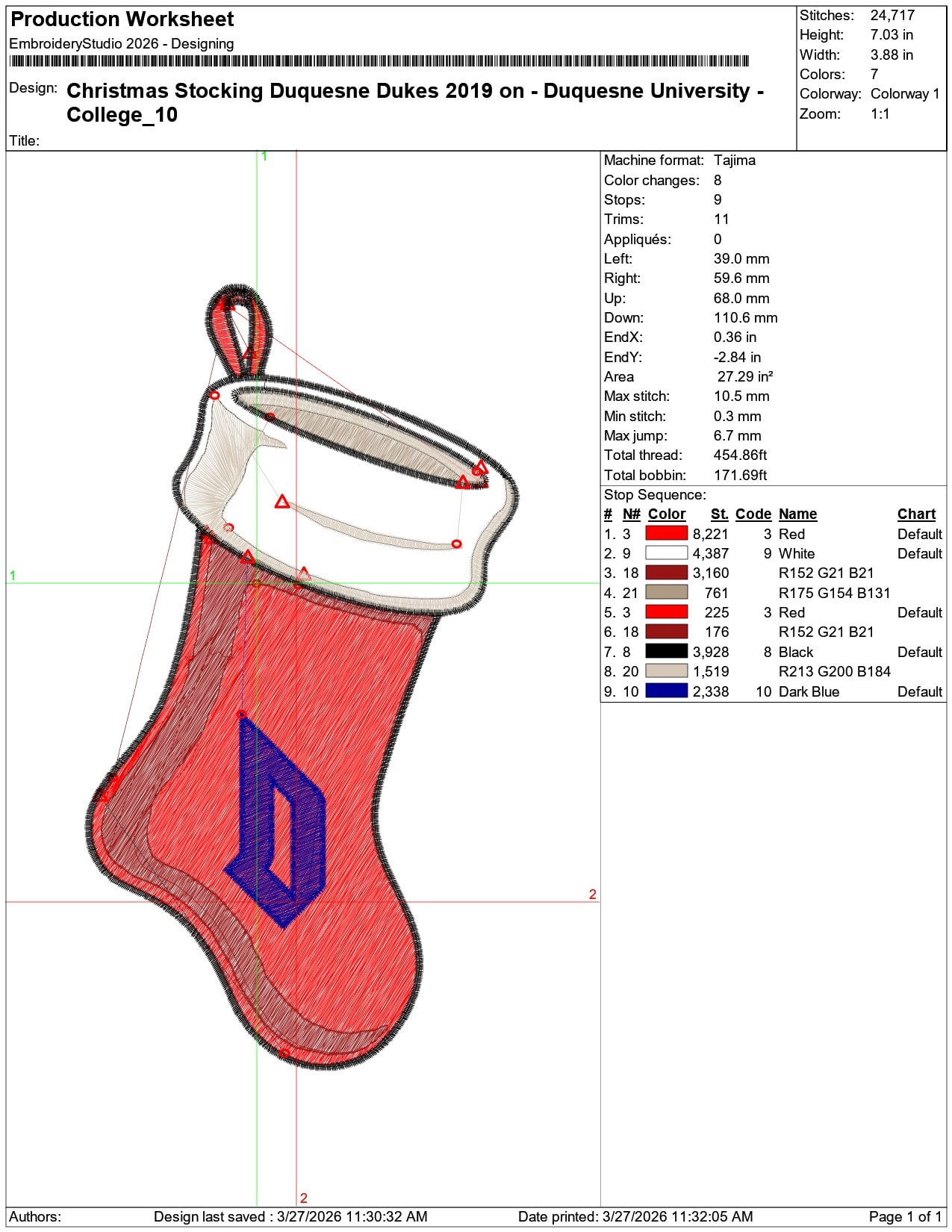Christmas Stocking Duquesne Dukes 2019 University    - Elegant embroidery design file-instant download — view 3