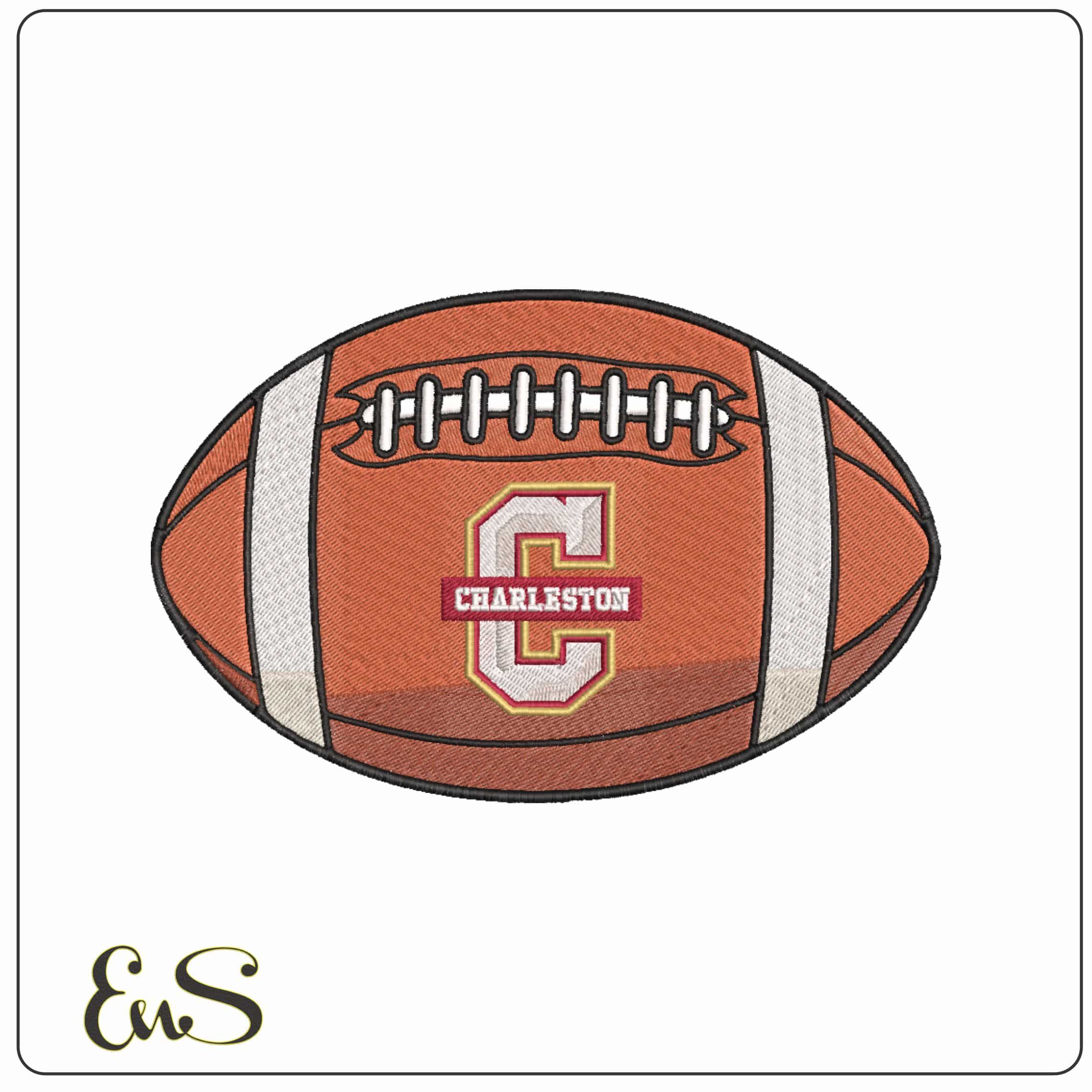American Football Charleston Cougars 2013 on College     - Elegant embroidery design file-instant download