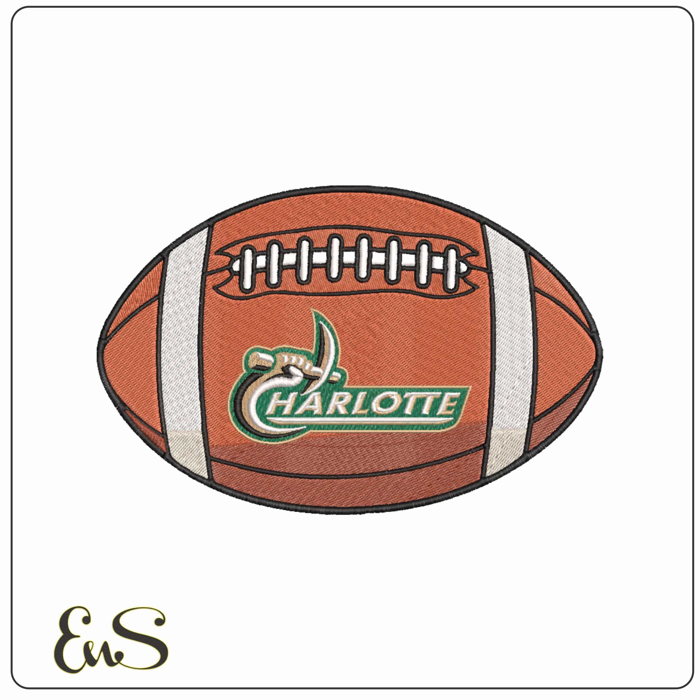 American Football Charlotte 49ers 2000 to 2006 University     - Elegant embroidery design file-instant download