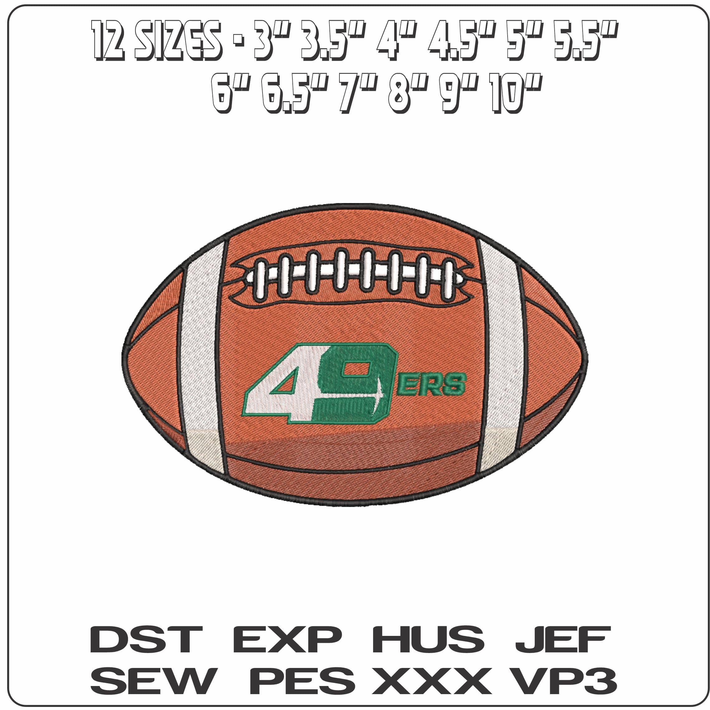American Football Charlotte 49ers Alternative University       - Elegant embroidery design file-instant download — view 2