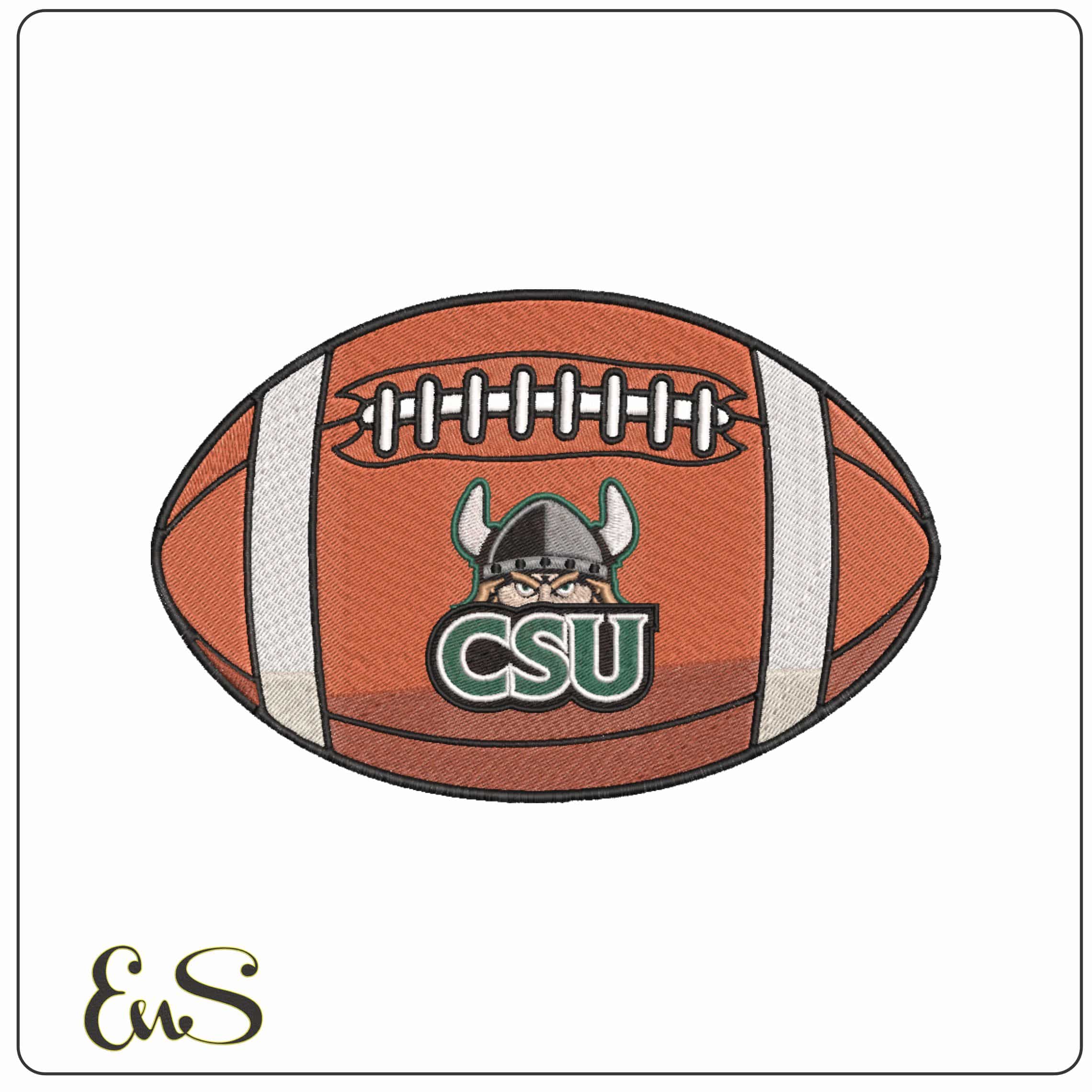 American Football Cleveland State Vikings Alternative University   - Elegant embroidery design file-instant download