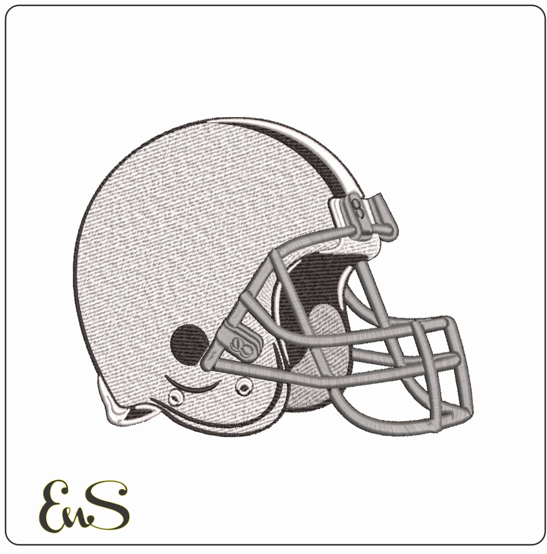 American Football Helmet    - Elegant embroidery design file-instant download