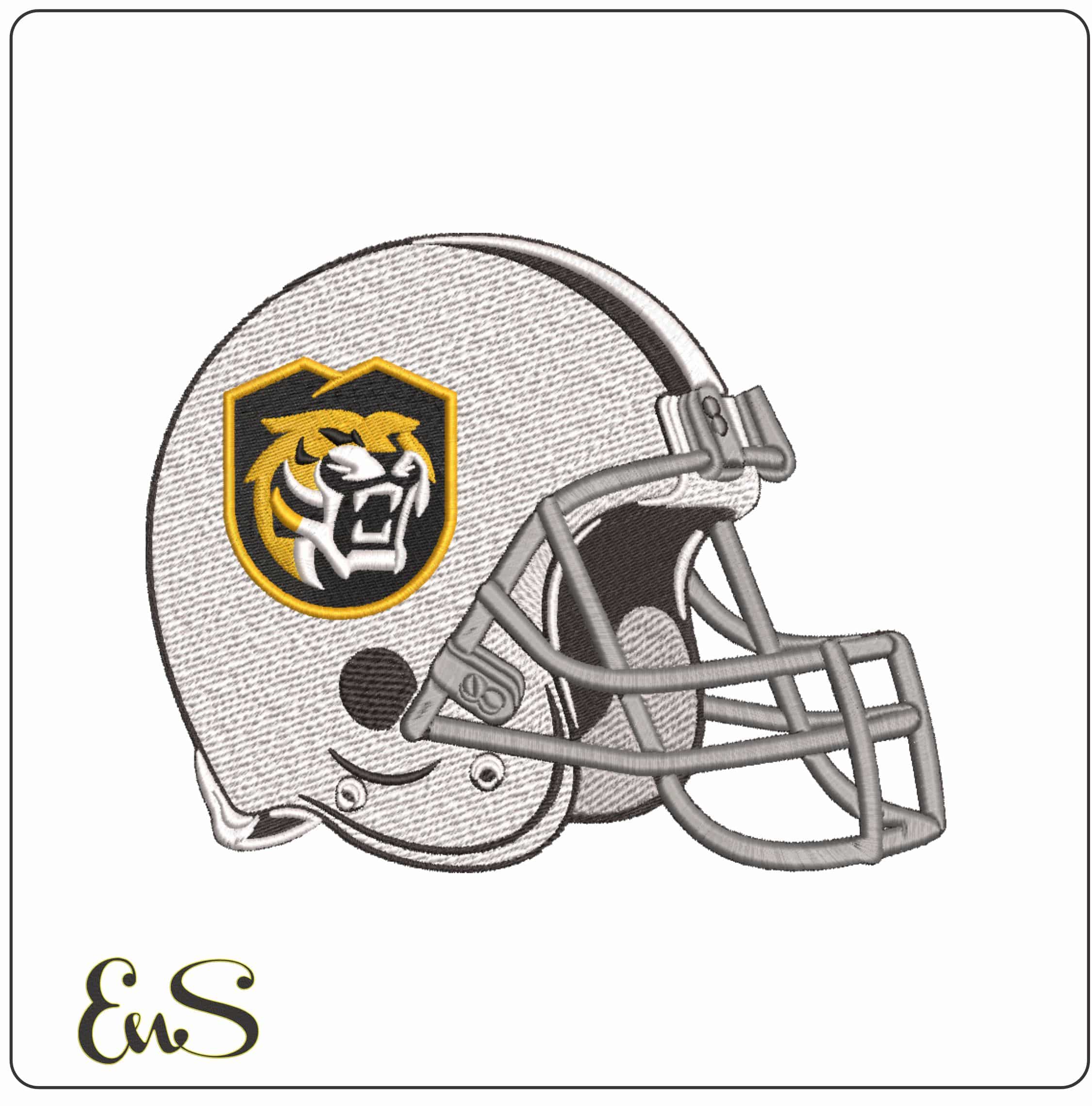American Football Helmet Colorado College Tigers Logo 2019   - Elegant embroidery design file-instant download