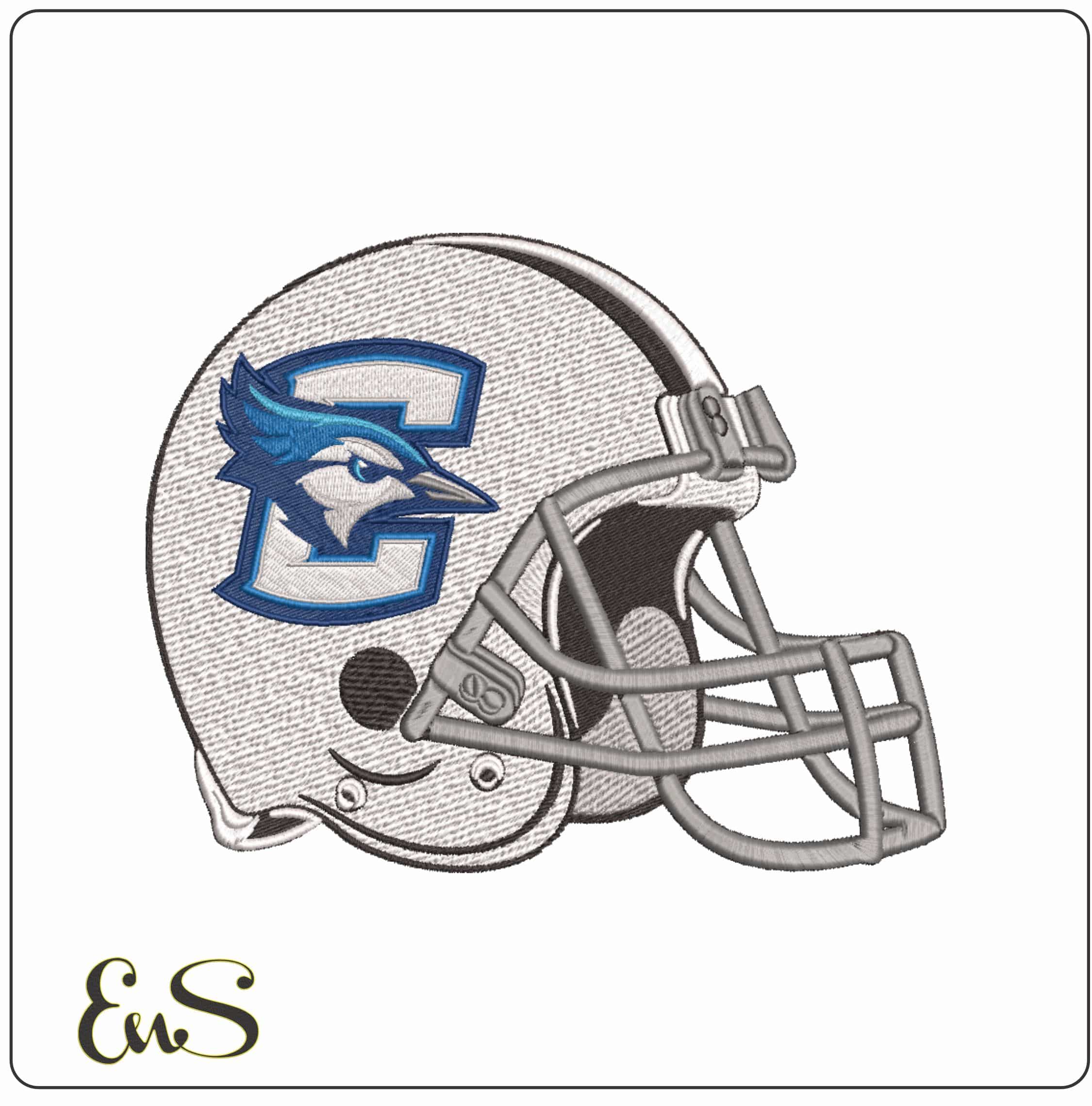 American Football Helmet Creighton Bluejays 2013   University    - Elegant embroidery design file-instant download