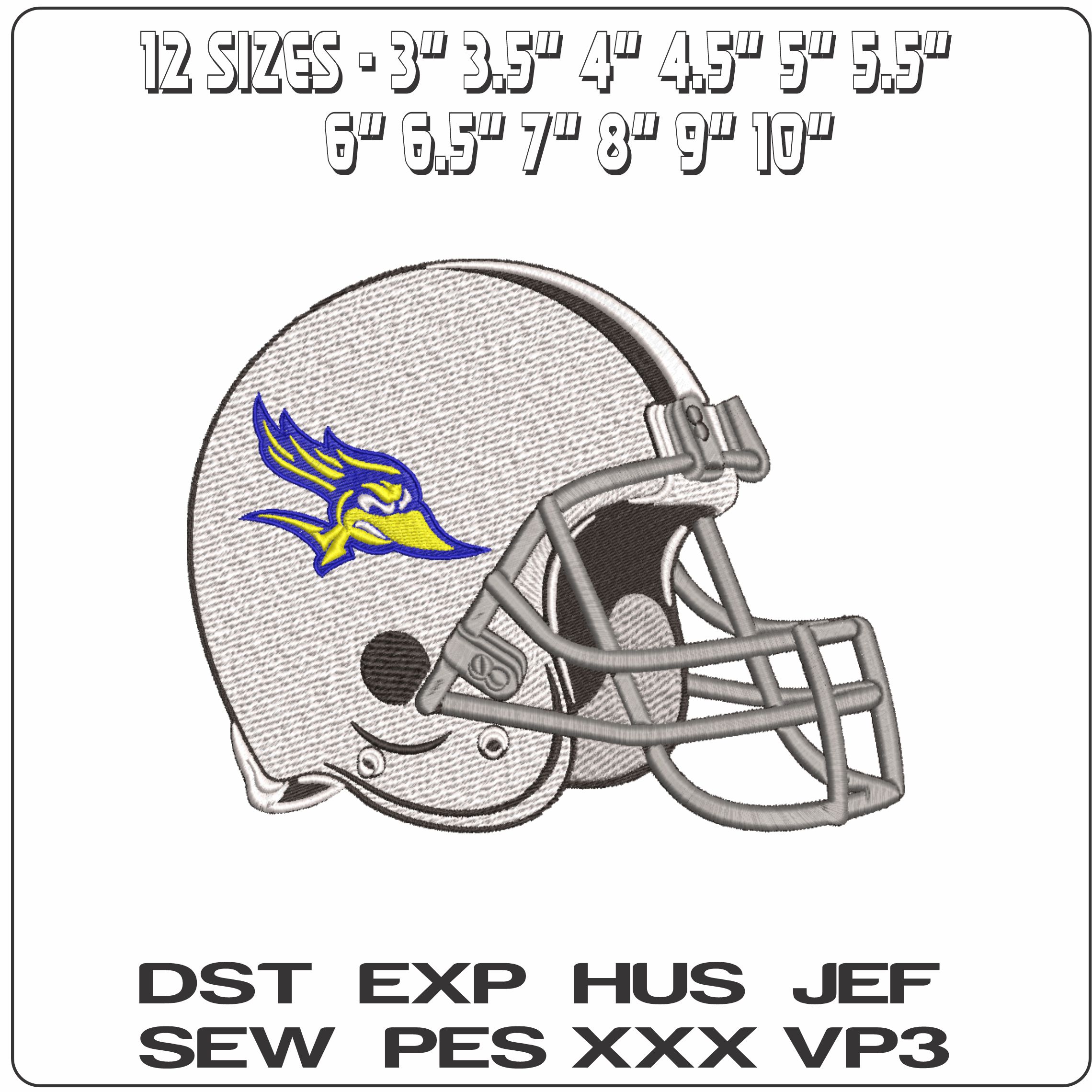 American Football Helmet CSU Bakersfield Roadrunners 2017   - Elegant embroidery design file-instant download — view 2