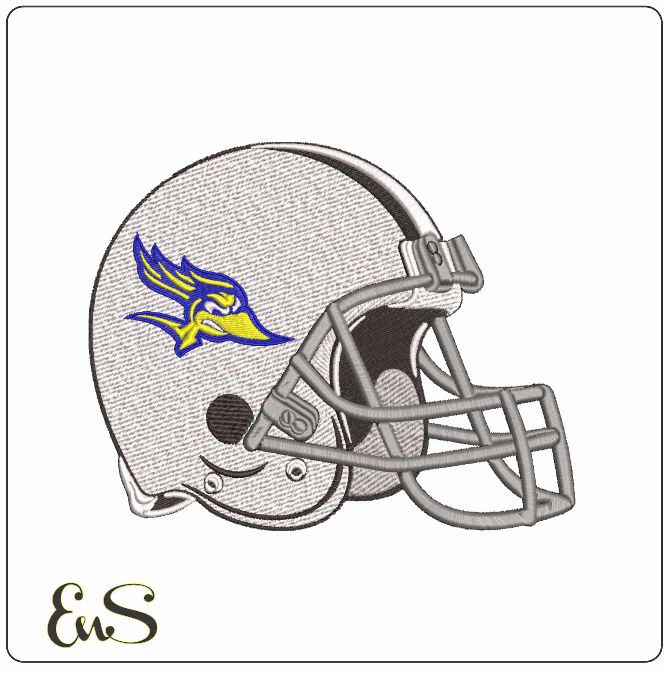 American Football Helmet CSU Bakersfield Roadrunners 2017   - Elegant embroidery design file-instant download