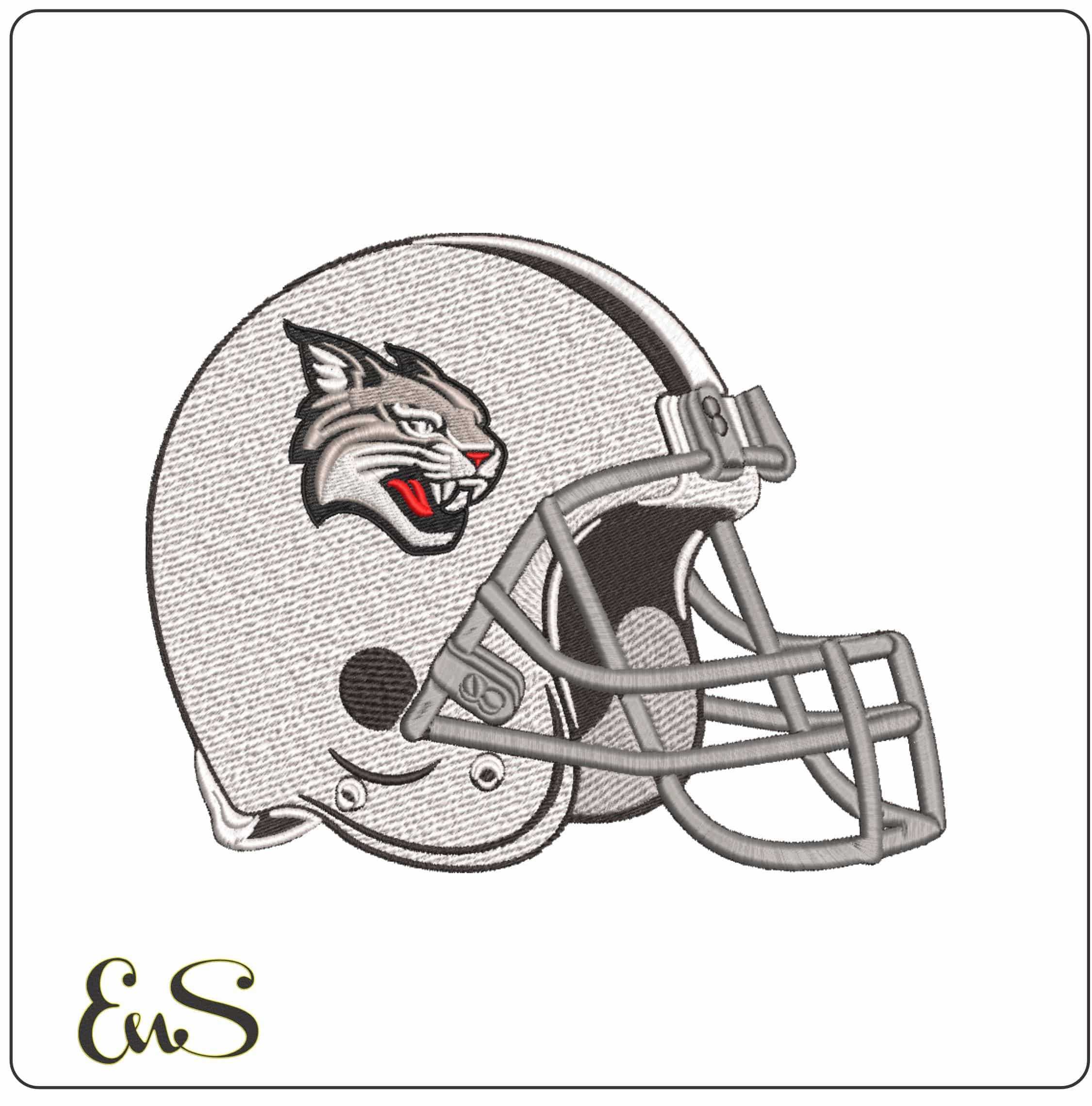 American Football Helmet Davidson Wildcats 2023 College    - Elegant embroidery design file-instant download