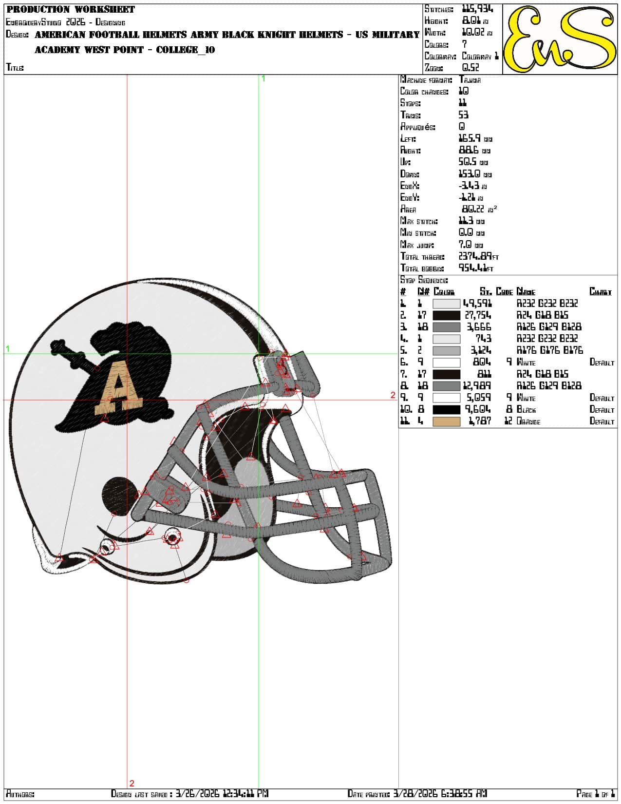 American Football Helmets Army Black Knight US Military Academy    - Elegant embroidery design file-instant download — view 3