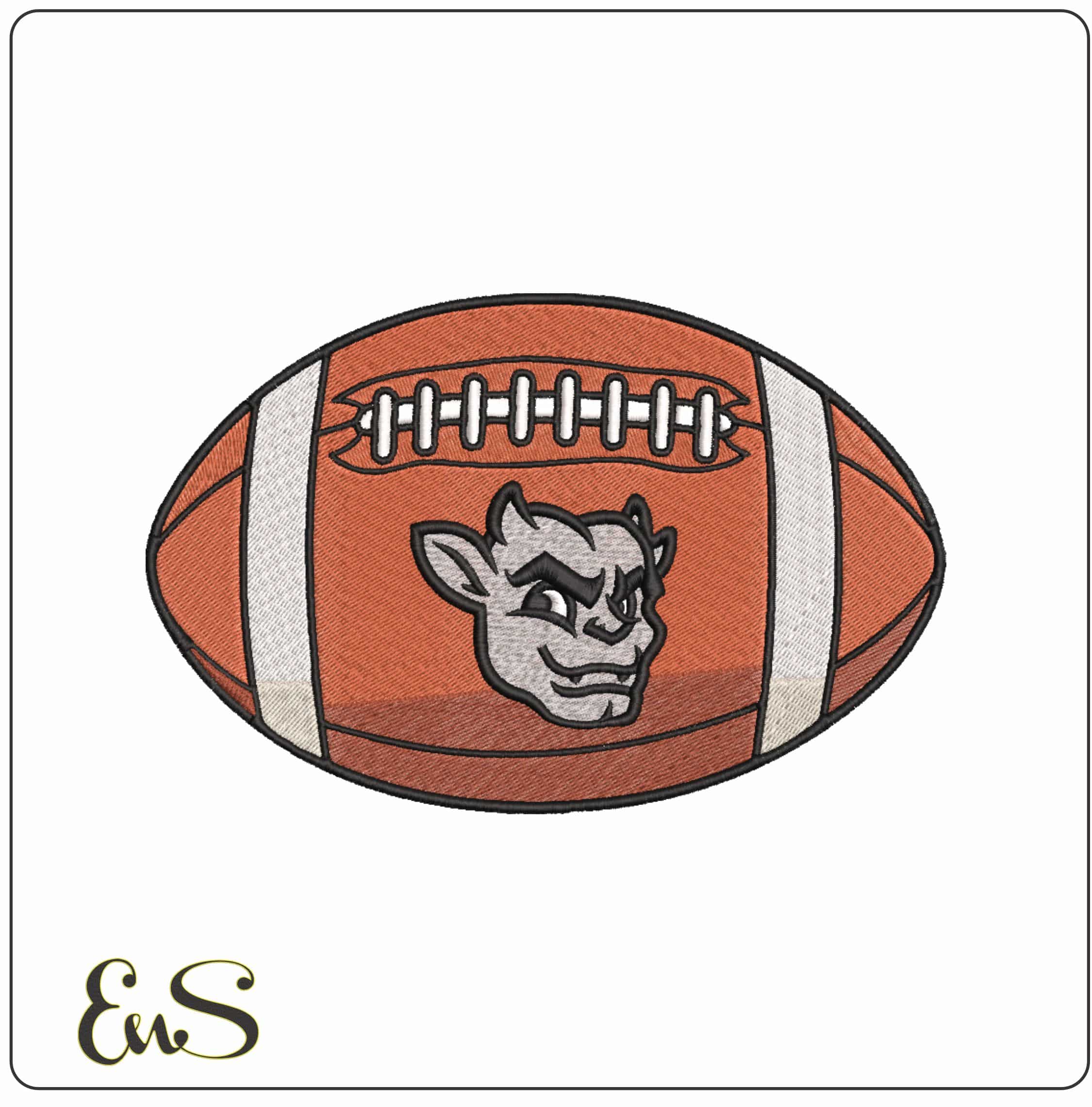 Amrican Football Bradley Braves Mascot University    - Elegant embroidery design file-instant download