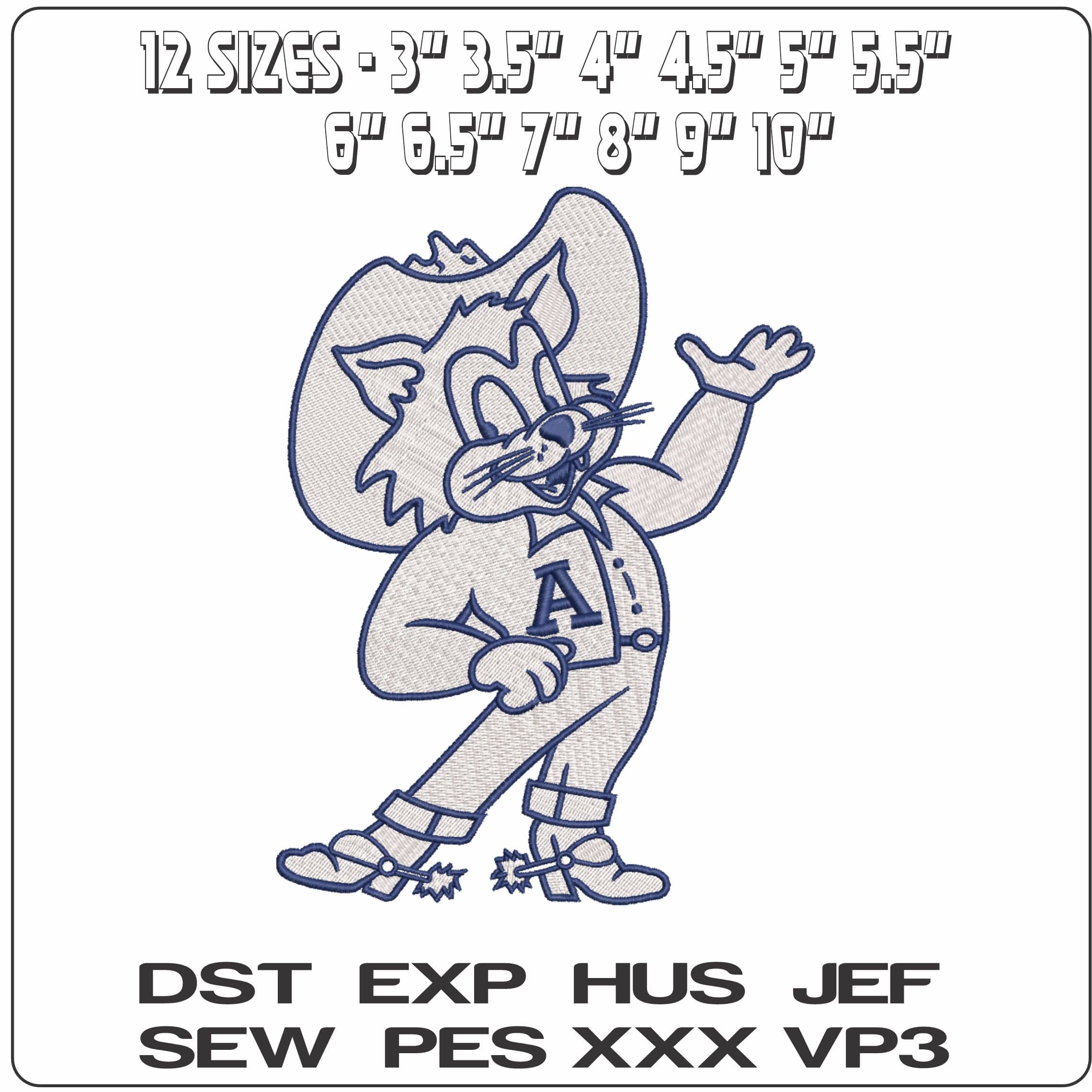 Arizona Wildcats 1950 College    - Elegant embroidery design file-instant download — view 2