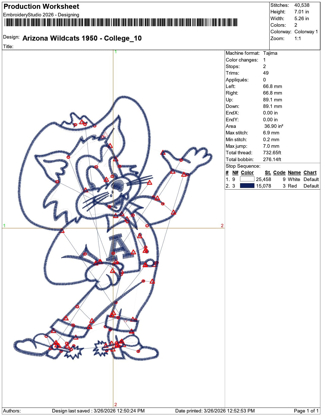 Arizona Wildcats 1950 College    - Elegant embroidery design file-instant download — view 3