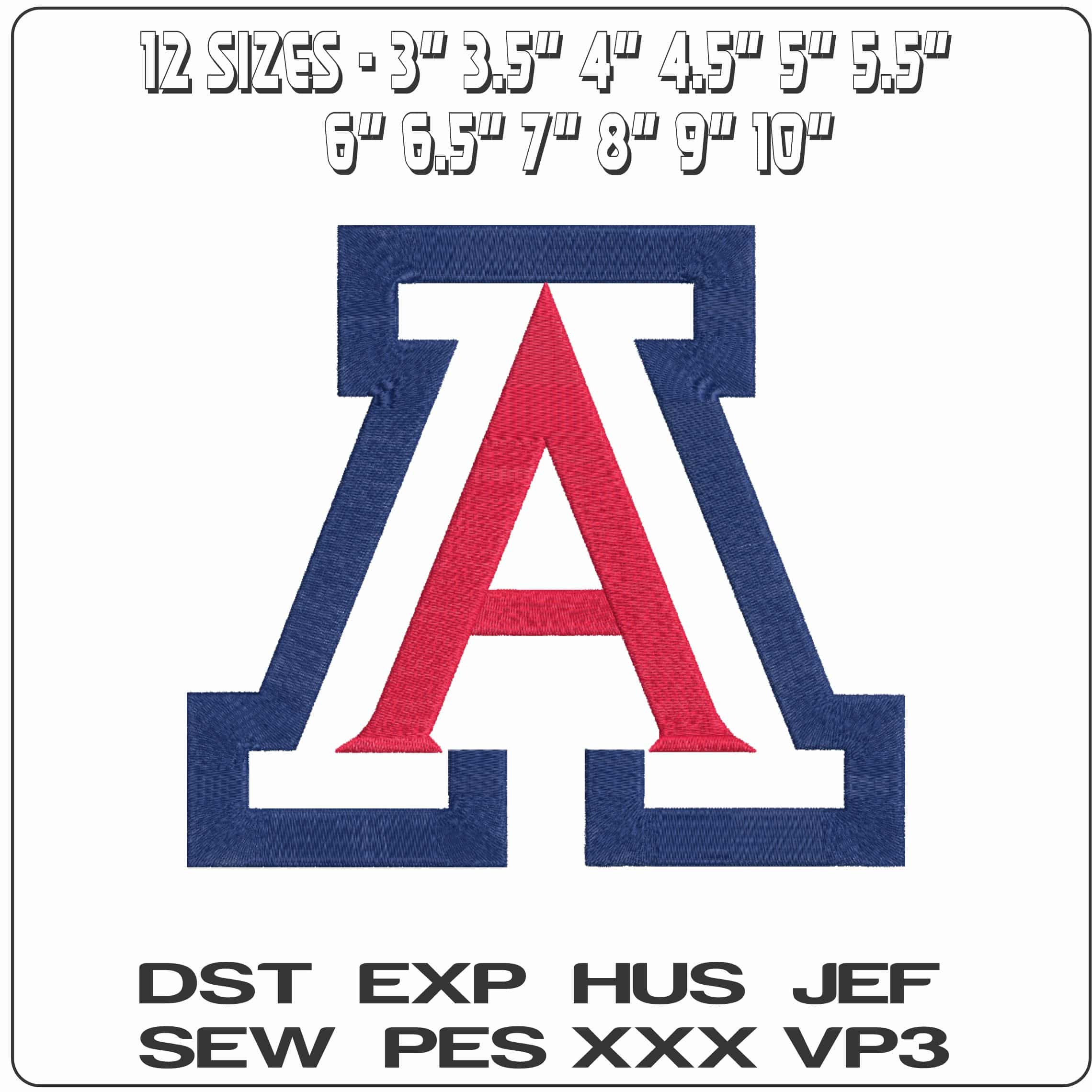 Arizona Wildcats no Background College    - Elegant embroidery design file-instant download — view 2