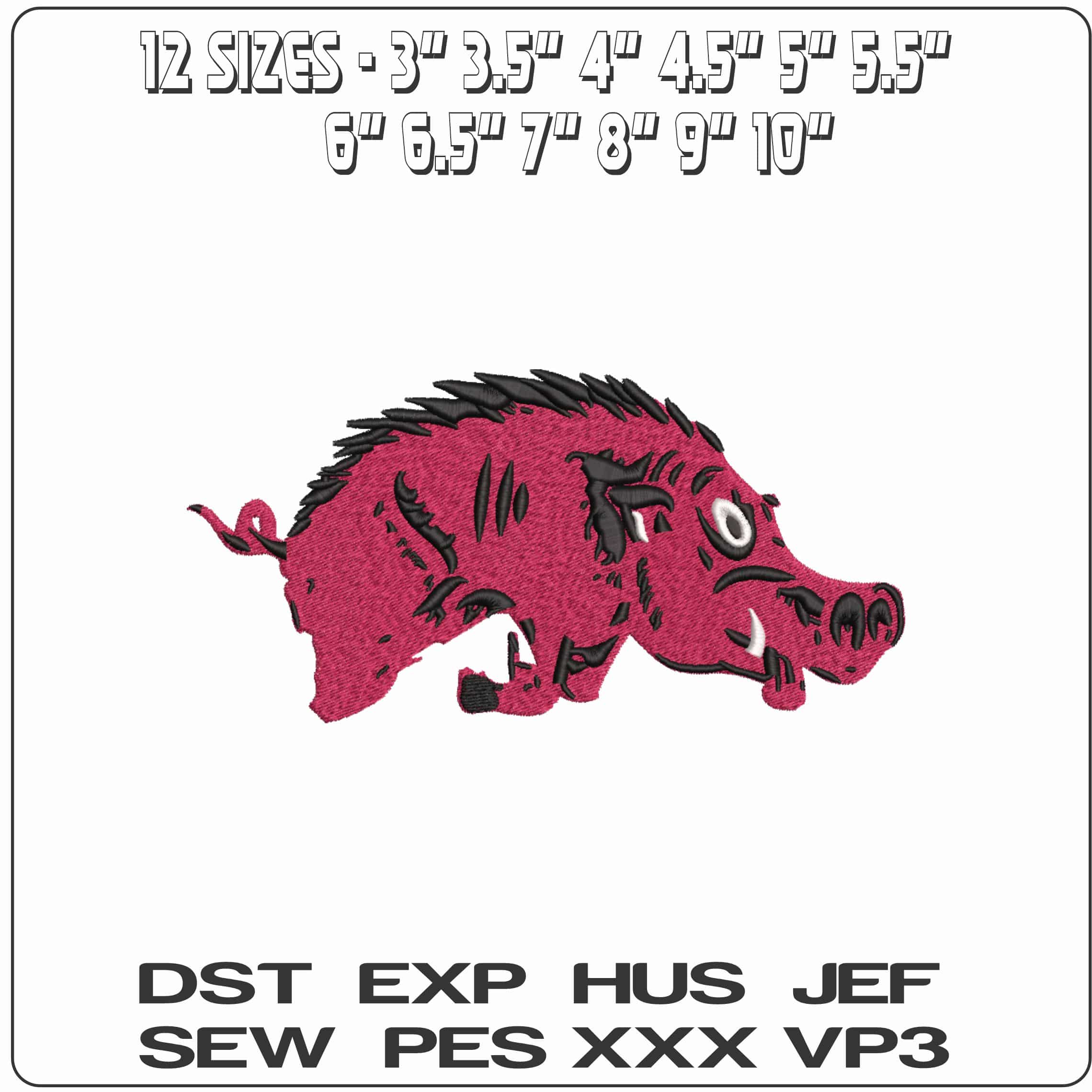 Arkansas Razorbacks 1931 University of Arkanasas    - Elegant embroidery design file-instant download — view 2