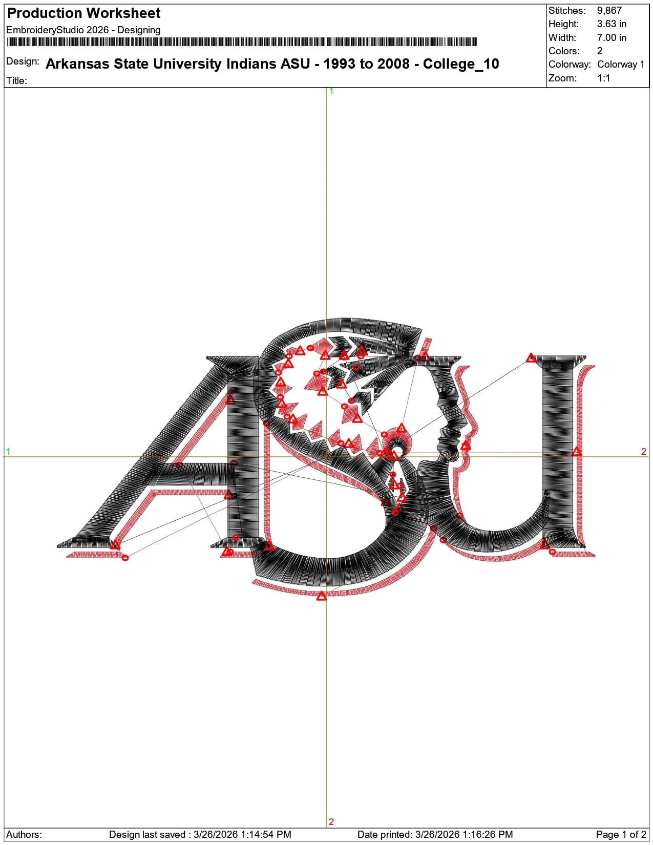Arkansas State University Indians ASU 1993 to 2008 College    - Elegant embroidery design file-instant download — view 3