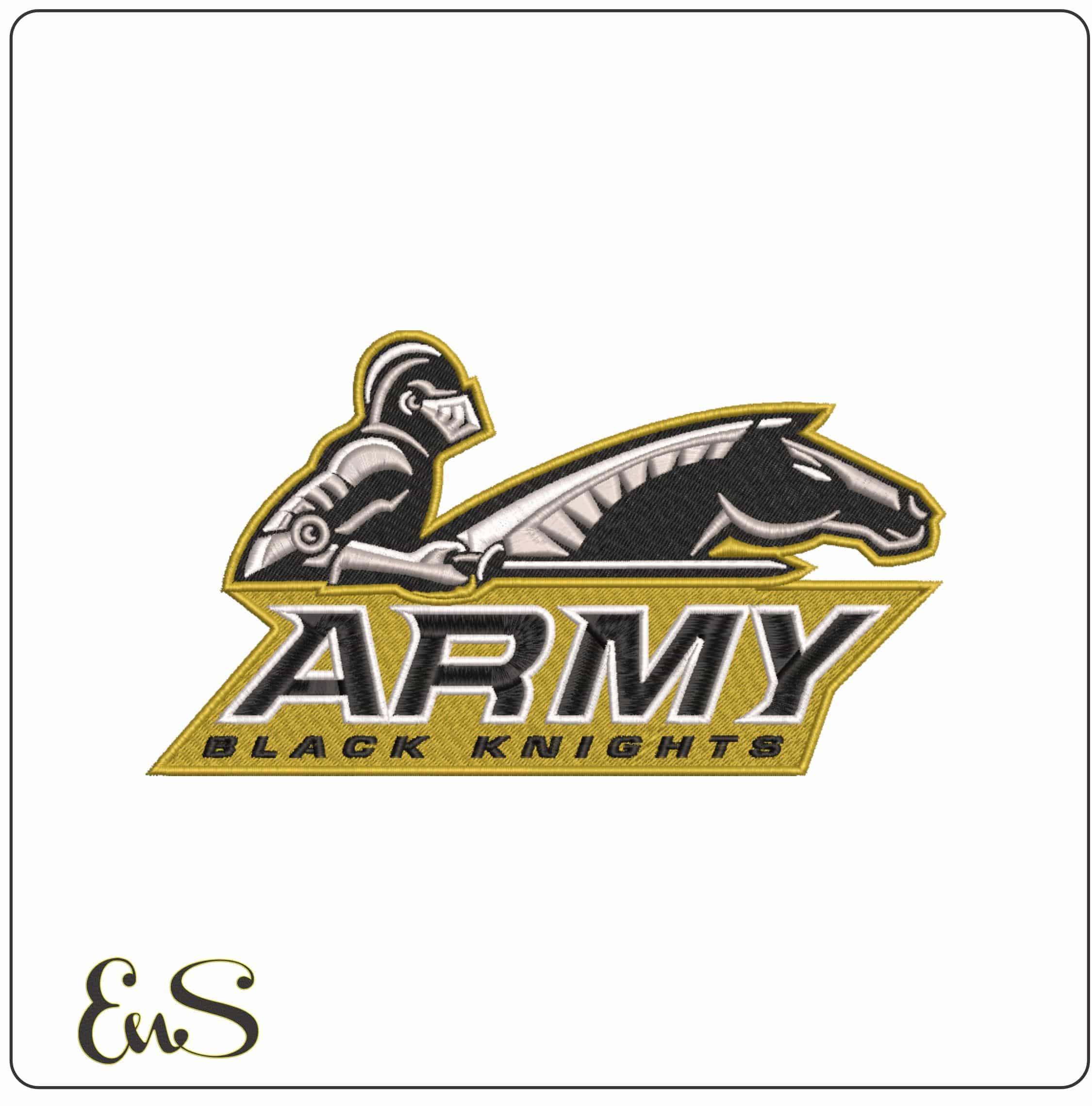 Army Black Knight 2000 2006 US Military Academy  College    - Elegant embroidery design file-instant download