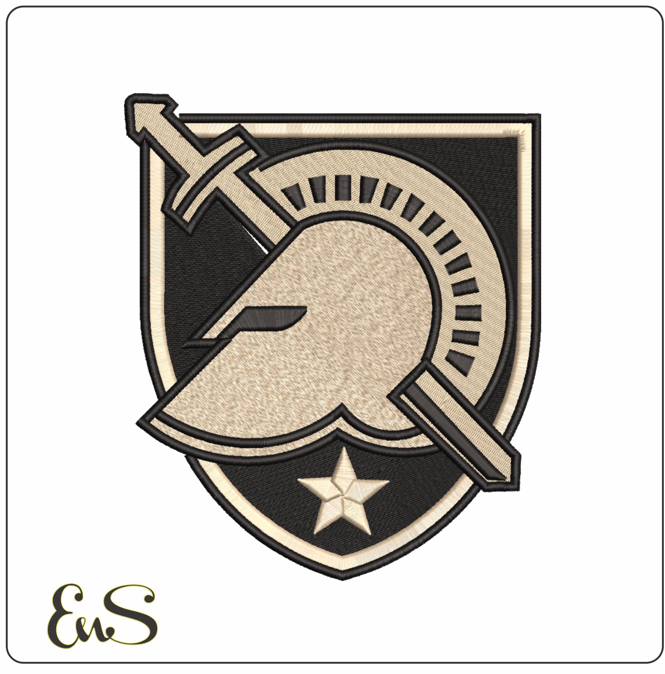 Army Black Knight 2015 on US Military Academy College    - Elegant embroidery design file-instant download
