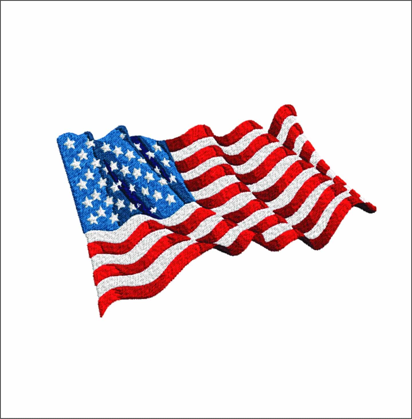4th July embroidery - USA Large Waving Flag embroidery design - American Waving flag USA embroidery - Memorial day - Machine Digital design