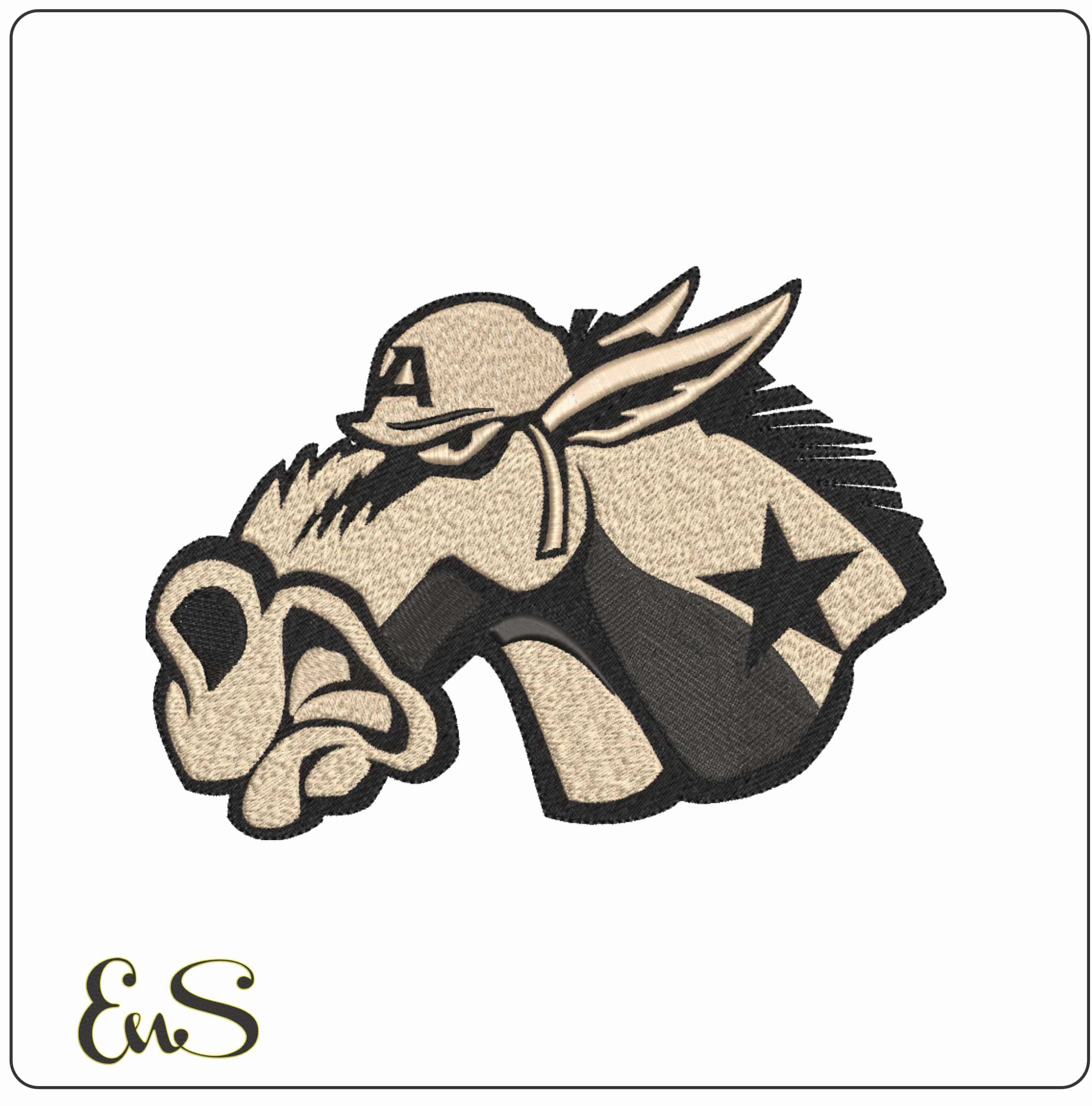 Army Black Knight Alternative US Military Academy  College    - Elegant embroidery design file-instant download