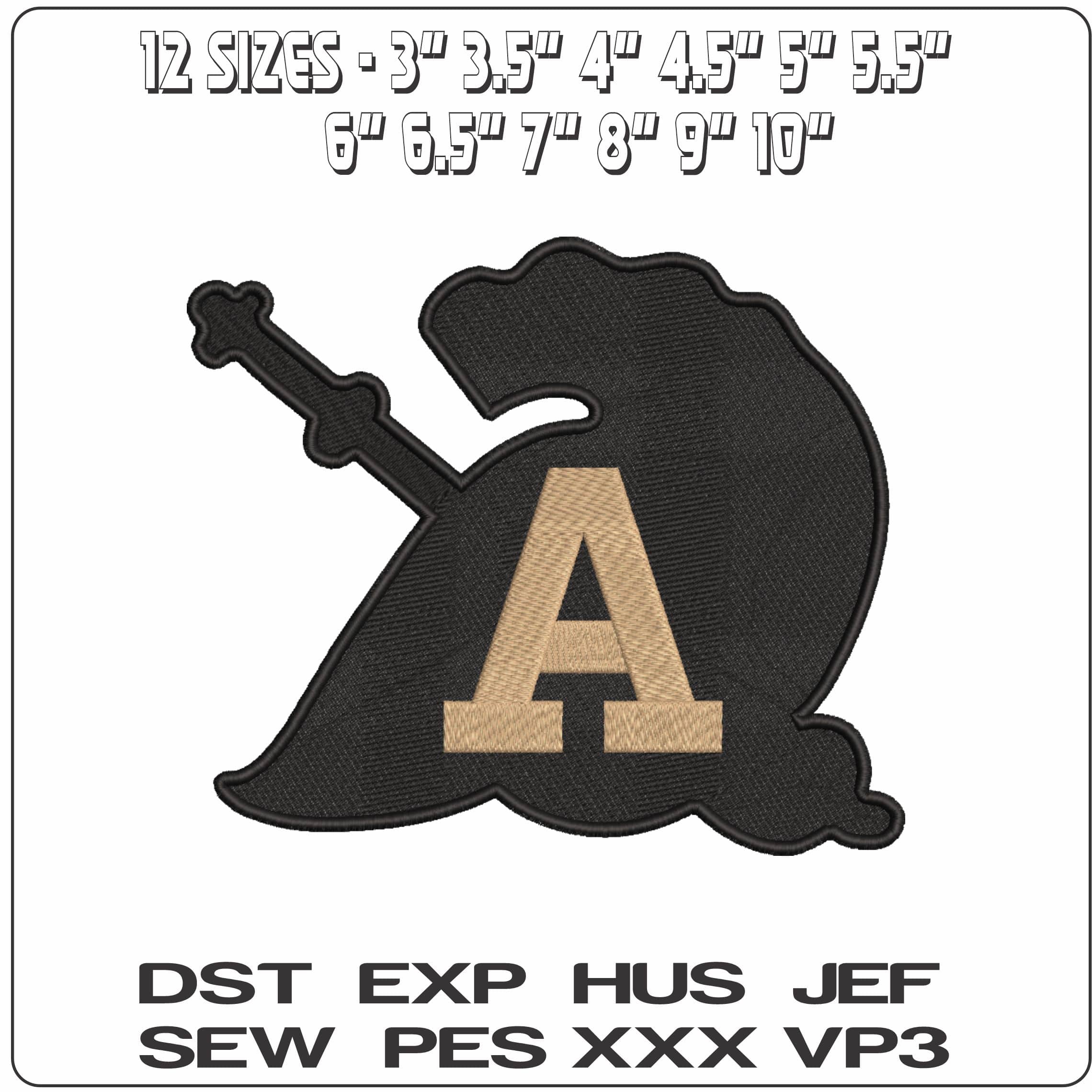 Army Black Knight Helmets US Military Academy College    - Elegant embroidery design file-instant download — view 2