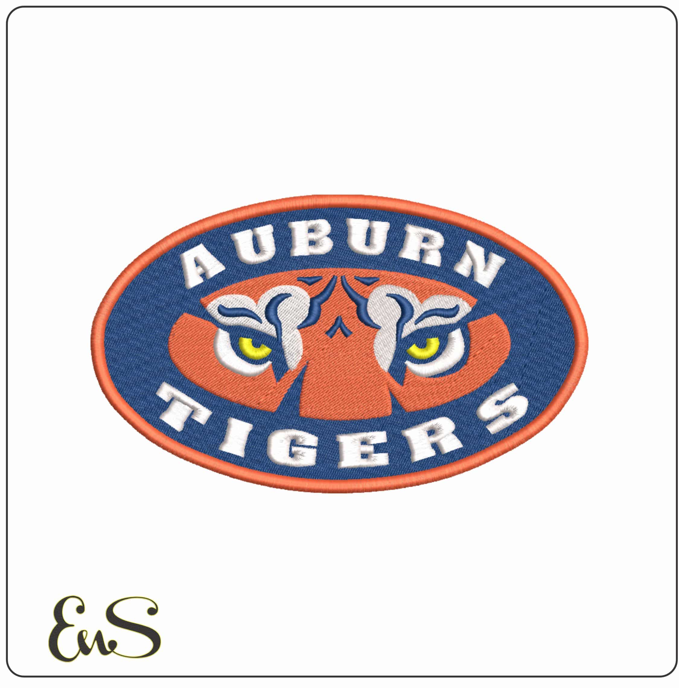 Auburn Tigers Eyes Emblem Auburn University College    - Elegant embroidery design file-instant download