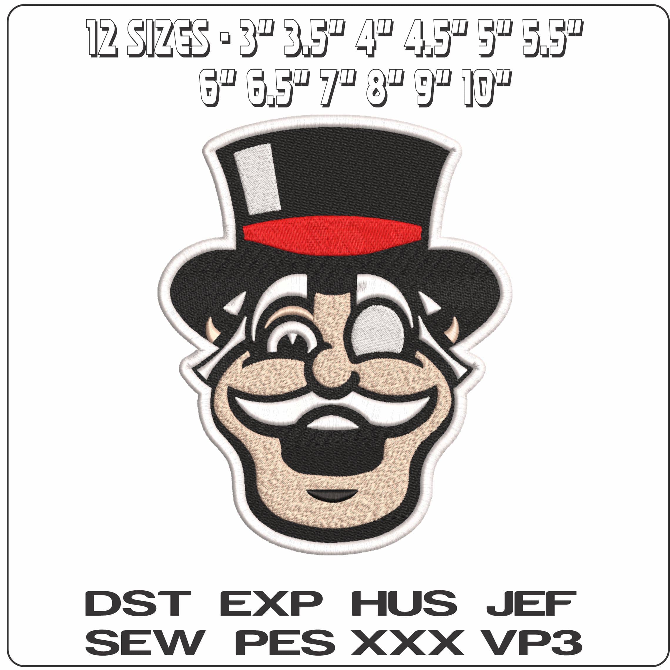 Austin Peay Governors Mascot College    - Elegant embroidery design file-instant download — view 2