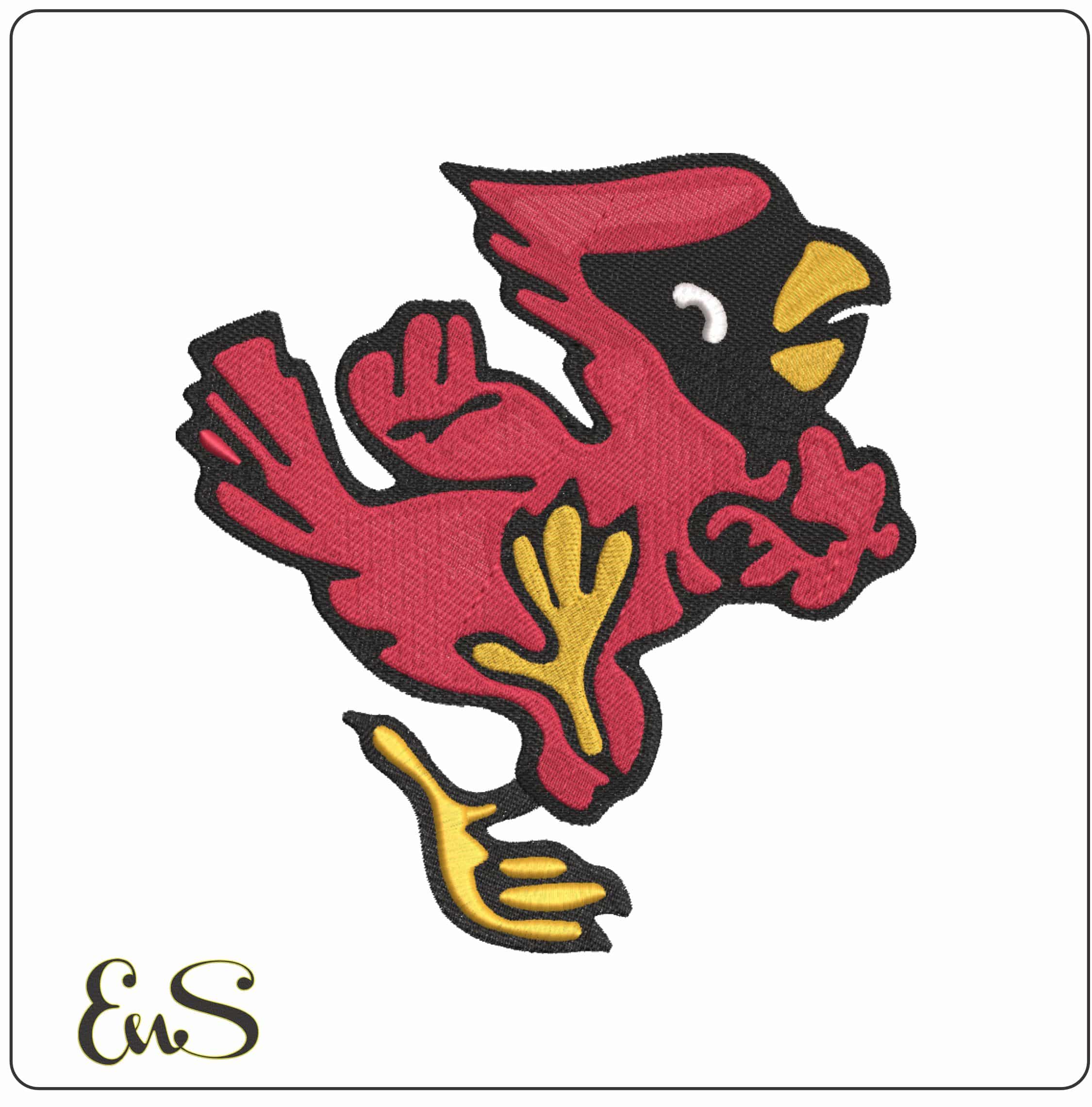 Ball State Cardinals 1965 to 1990 Ball State University    - Elegant embroidery design file-instant download
