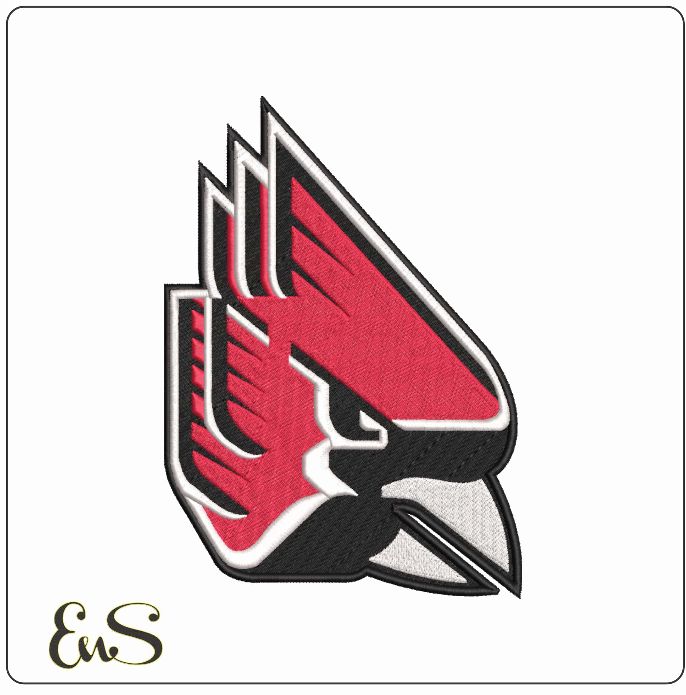 Ball State Cardinals 2015 On Ball State University    - Elegant embroidery design file-instant download